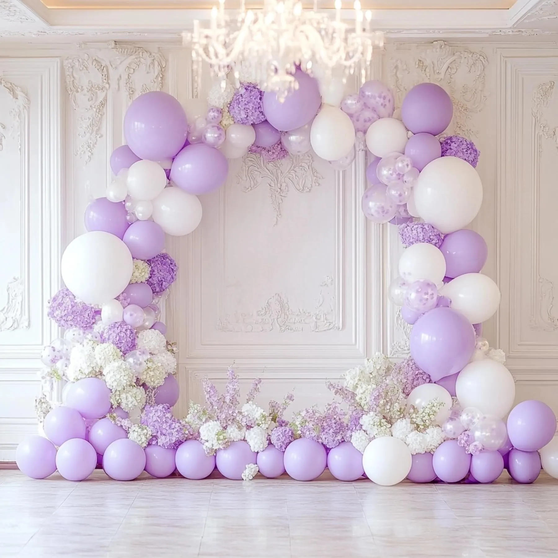 Yehnda Palloncini Viola Lilla Pastello in Lattice Macaron, 100 pezzi, 30 cm - immagine 4