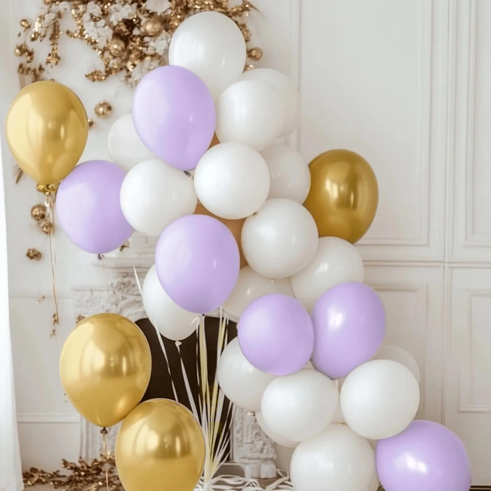 Yehnda Palloncini Viola Lilla Pastello in Lattice Macaron, 100 pezzi, 30 cm - immagine 7