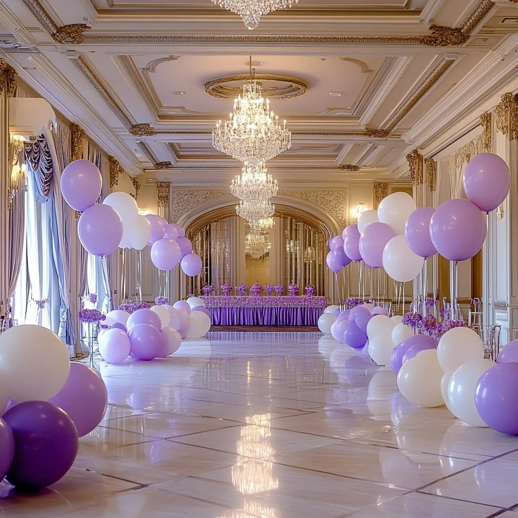Yehnda Palloncini Viola Lilla Pastello in Lattice Macaron, 100 pezzi, 30 cm - immagine 8