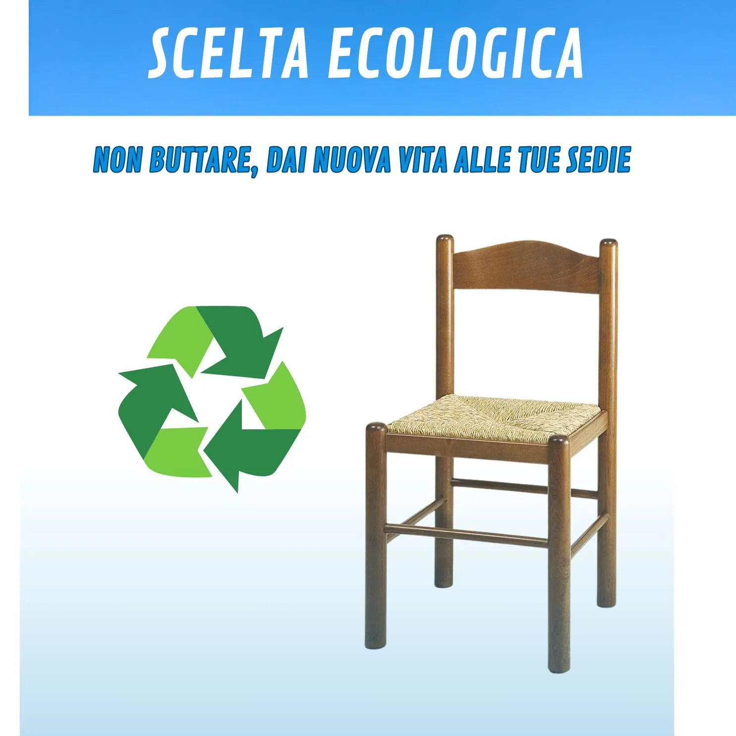 EGC Ricambio Seduta in Paglia Modello Pisa, 37x37 cm, 1 Unità - immagine 5