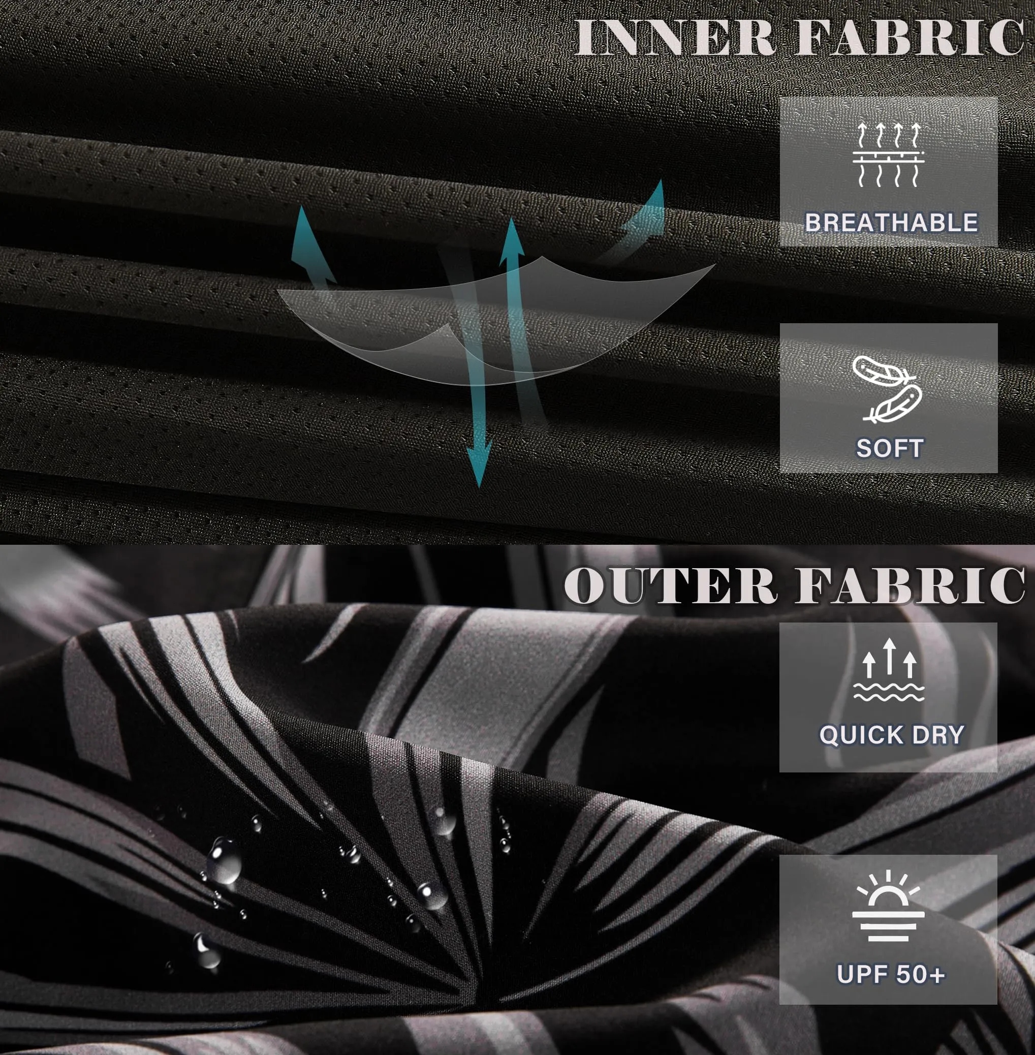 APTRO Pantaloncini da Bagno da Uomo 2 in 1 con Fodera a Compressione, Tasche con Cerniera, XL - immagine 5