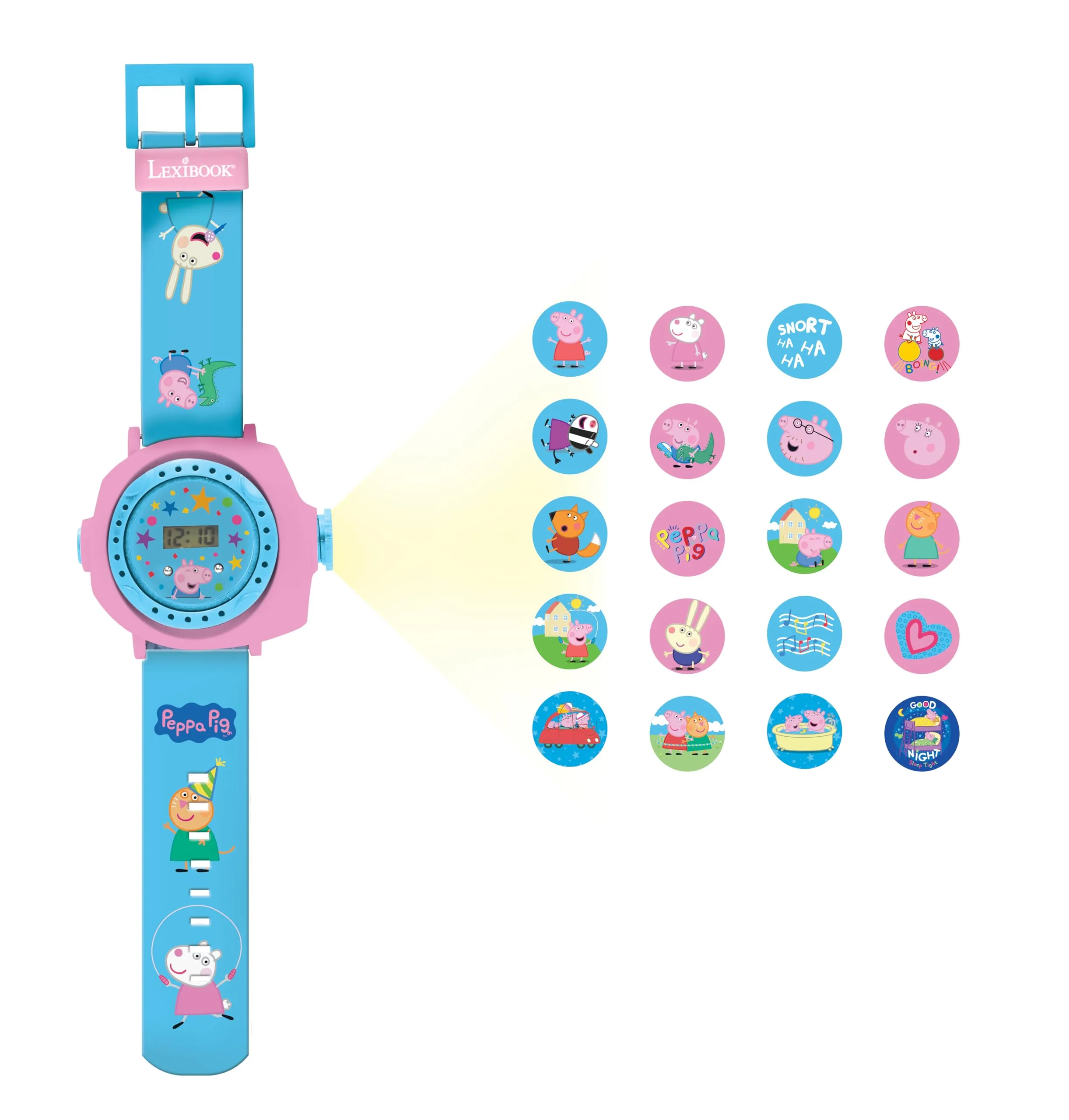 Lexibook Peppa Pig Orologio da Polso Proiettore con Schermo Digitale DMW050PP - immagine 2
