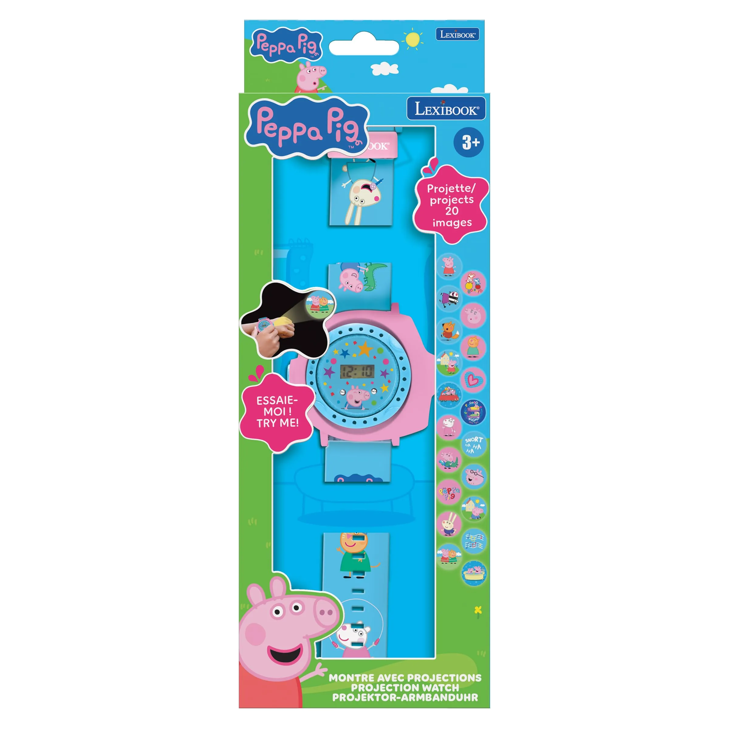 Lexibook Peppa Pig Orologio da Polso Proiettore con Schermo Digitale DMW050PP - immagine 5