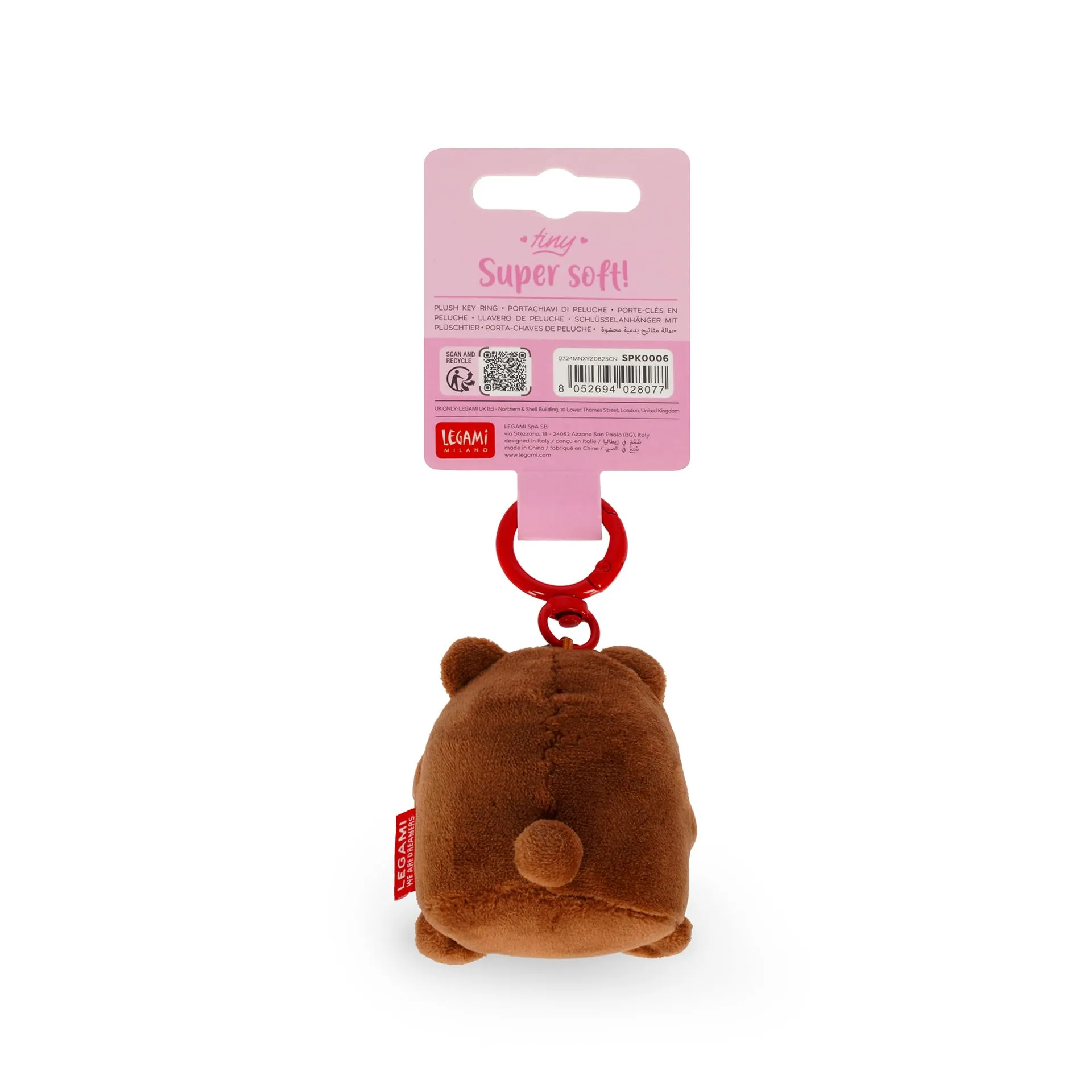 Legami Portachiavi Super Soft Teddy Bear, 7x11 cm - immagine 8