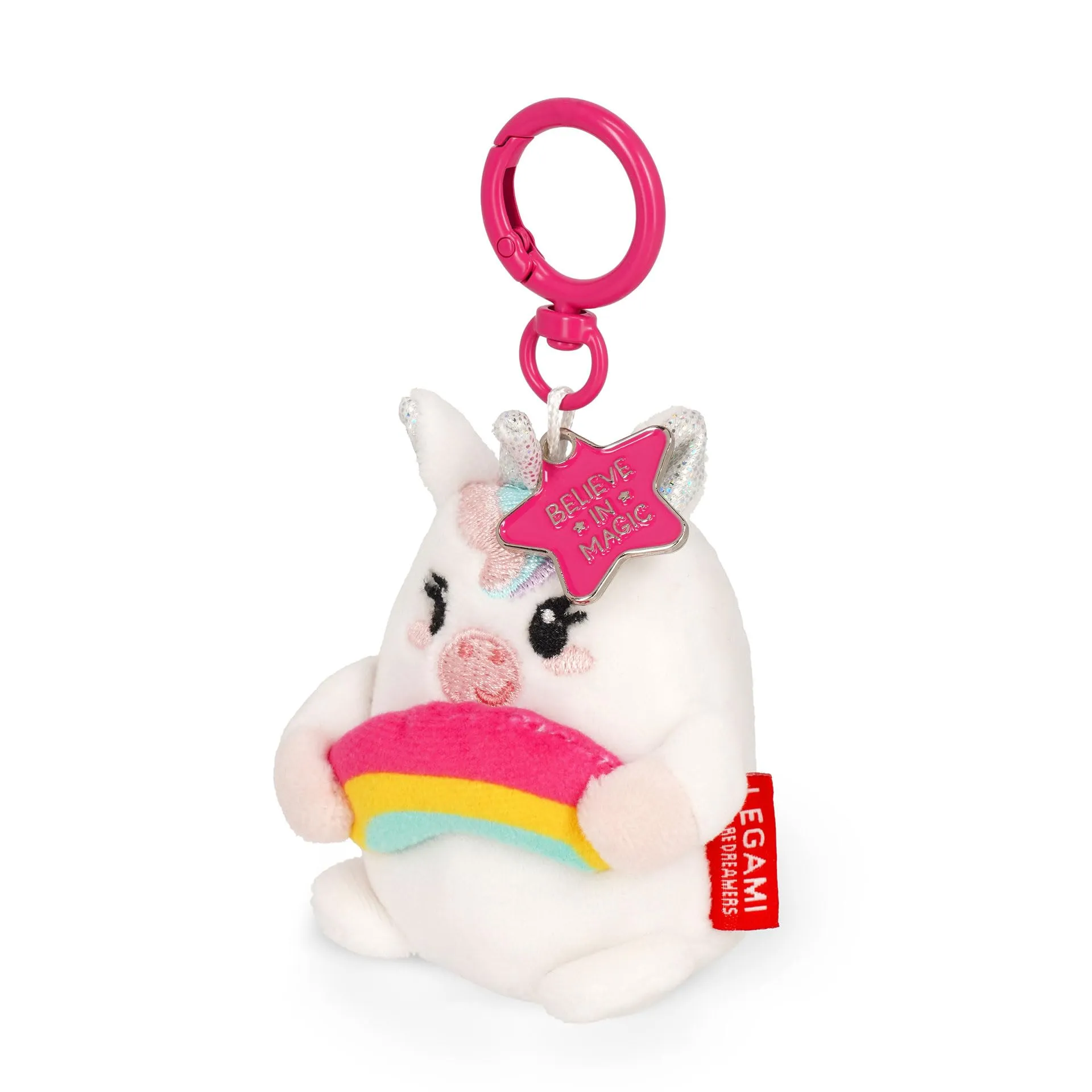 Legami Portachiavi Super Soft Unicorn, Peluche con Messaggio Inciso e Moschettone in Zinco, 7x11 cm - immagine 2
