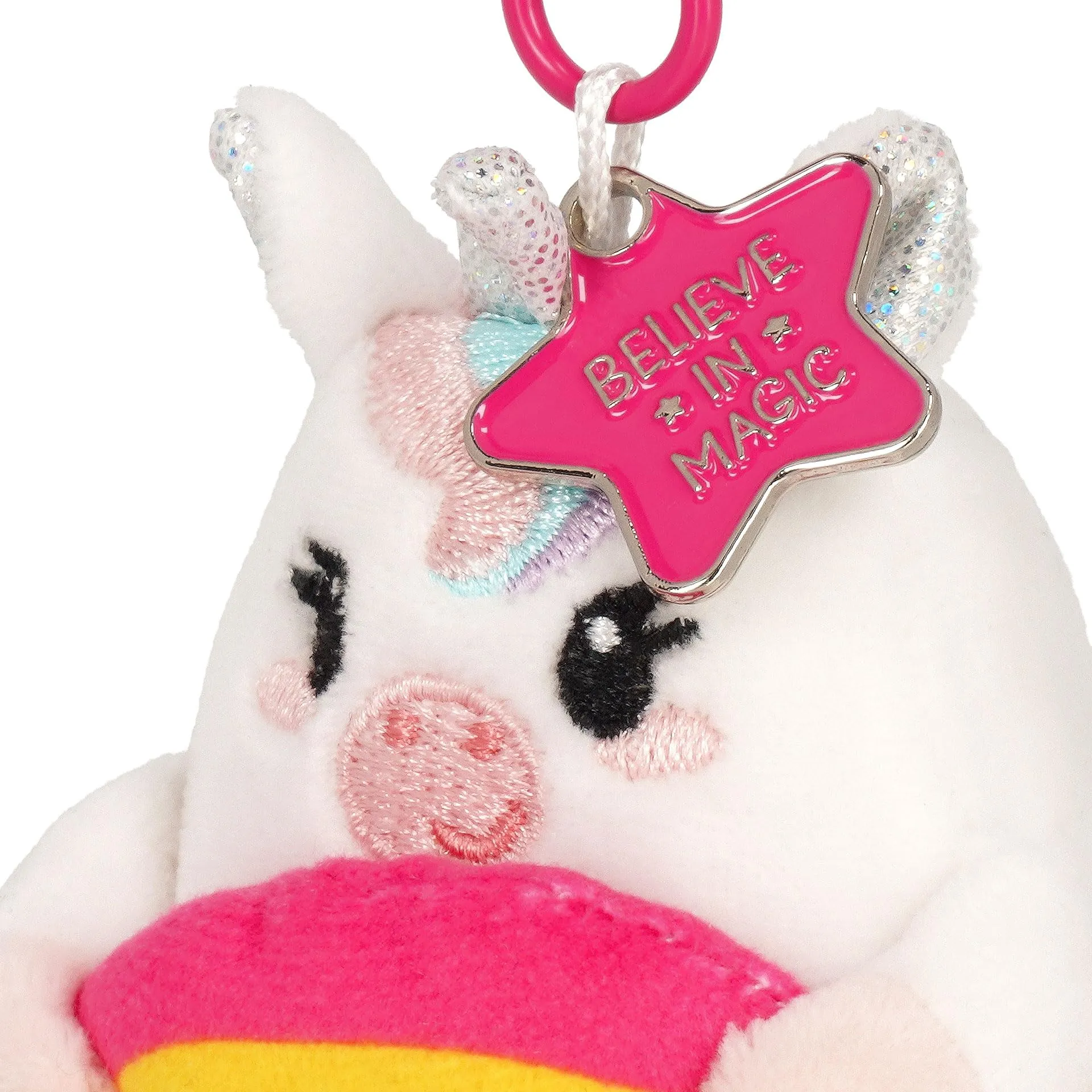 Legami Portachiavi Super Soft Unicorn, Peluche con Messaggio Inciso e Moschettone in Zinco, 7x11 cm - immagine 3