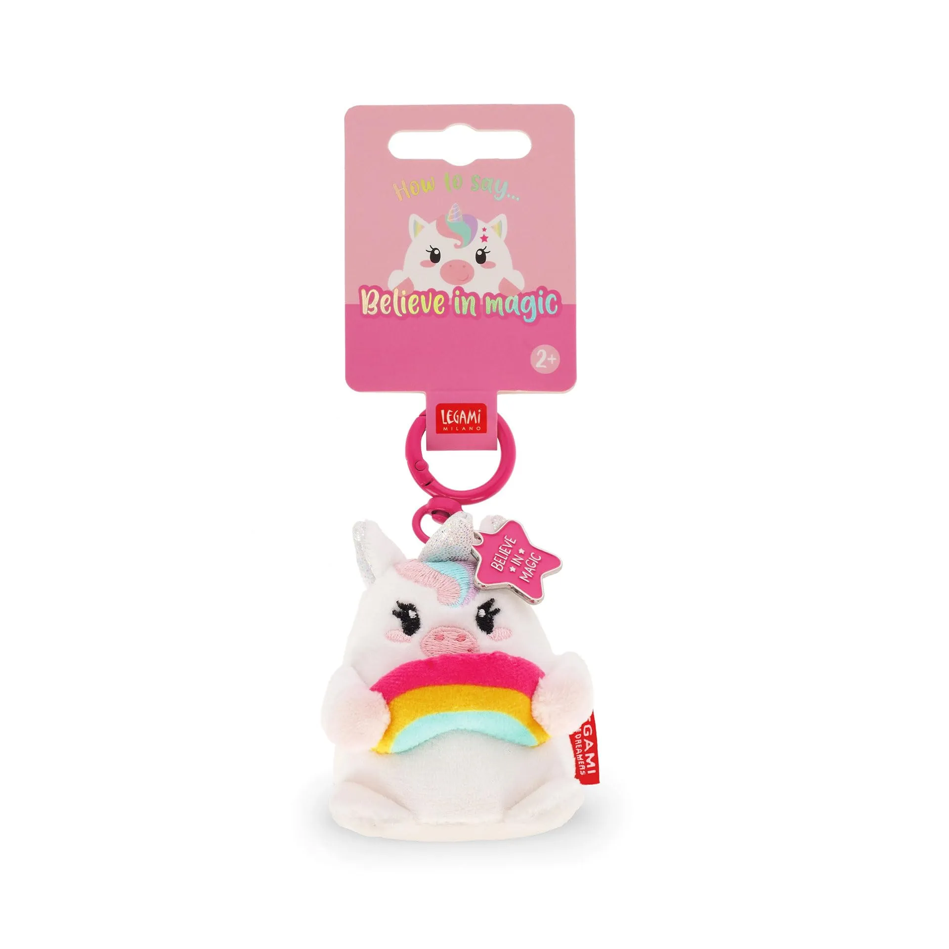 Legami Portachiavi Super Soft Unicorn, Peluche con Messaggio Inciso e Moschettone in Zinco, 7x11 cm - immagine 4