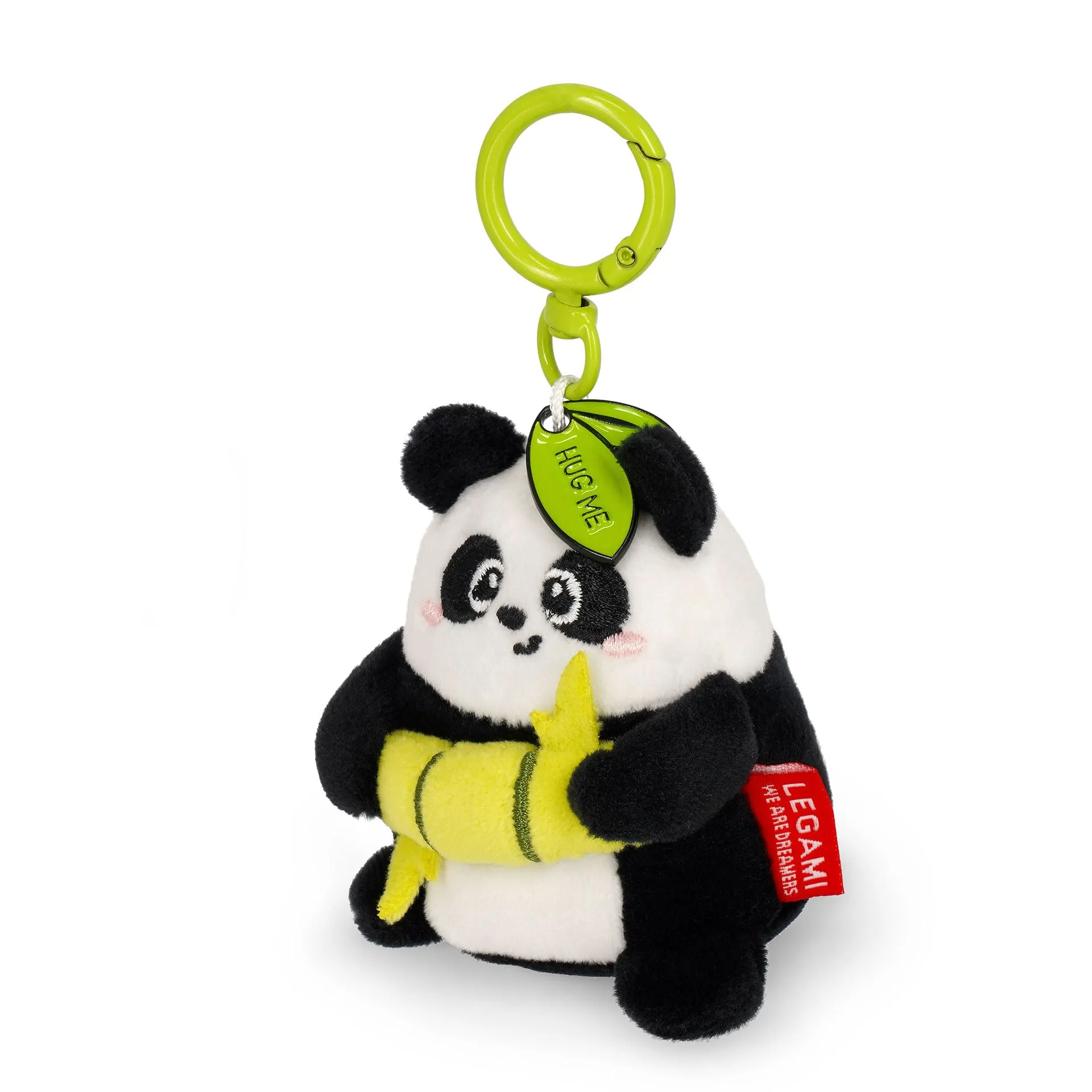 Legami Portachiavi Super Soft Panda, Peluche con Messaggio Inciso e Moschettone in Zinco, 7x11 cm - immagine 2