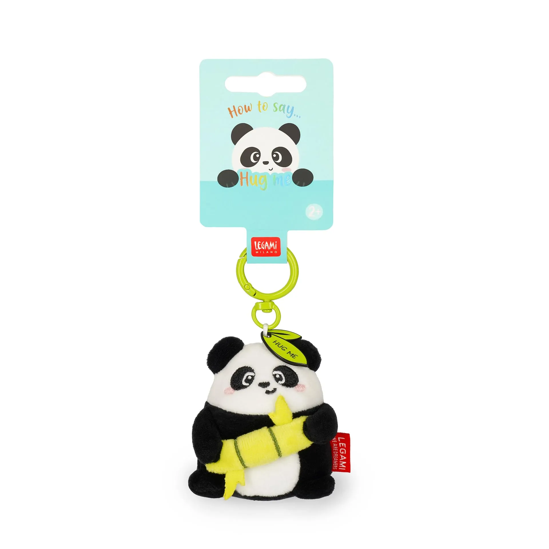 Legami Portachiavi Super Soft Panda, Peluche con Messaggio Inciso e Moschettone in Zinco, 7x11 cm - immagine 4