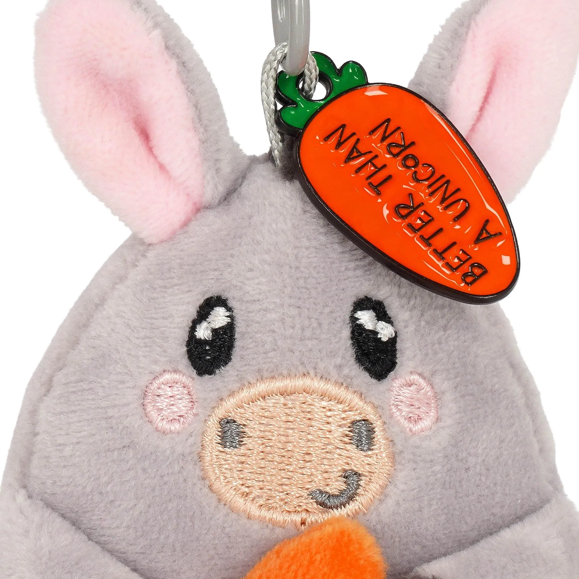 Legami Portachiavi Super Soft Donkey, Peluche con Messaggio Inciso e Moschettone, 7x11 cm - immagine 3