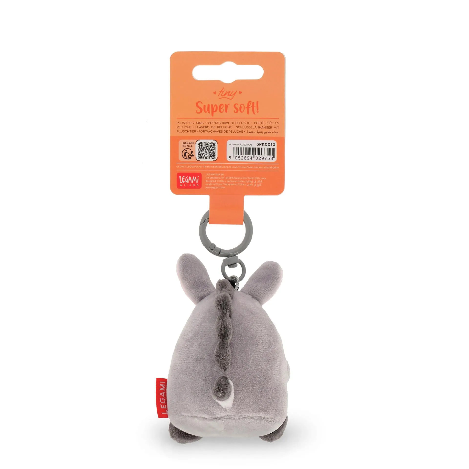 Legami Portachiavi Super Soft Donkey, Peluche con Messaggio Inciso e Moschettone, 7x11 cm - immagine 5