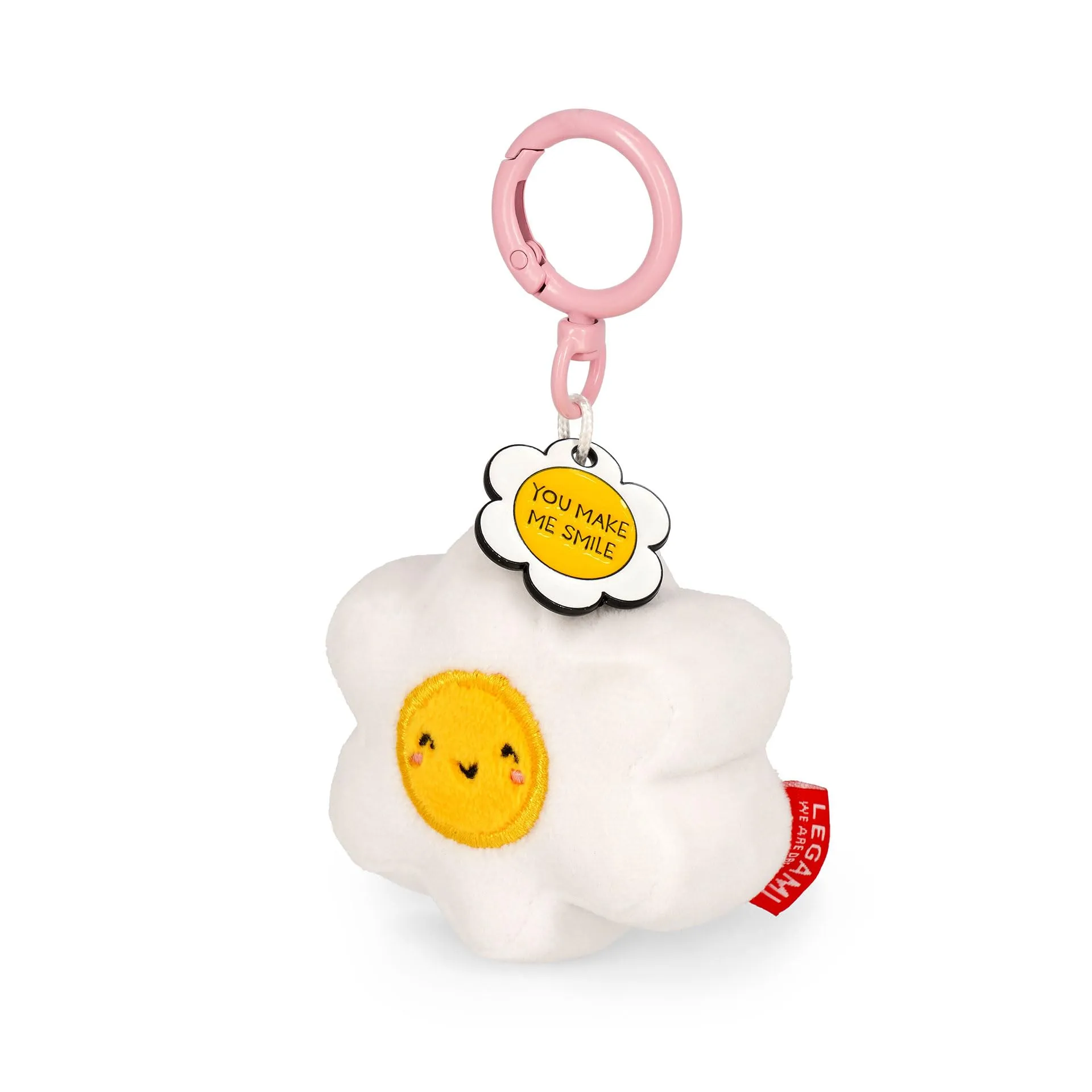 Legami Portachiavi Super Soft Daisy, Peluche con Messaggio e Moschettone, 7x11 cm - immagine 2