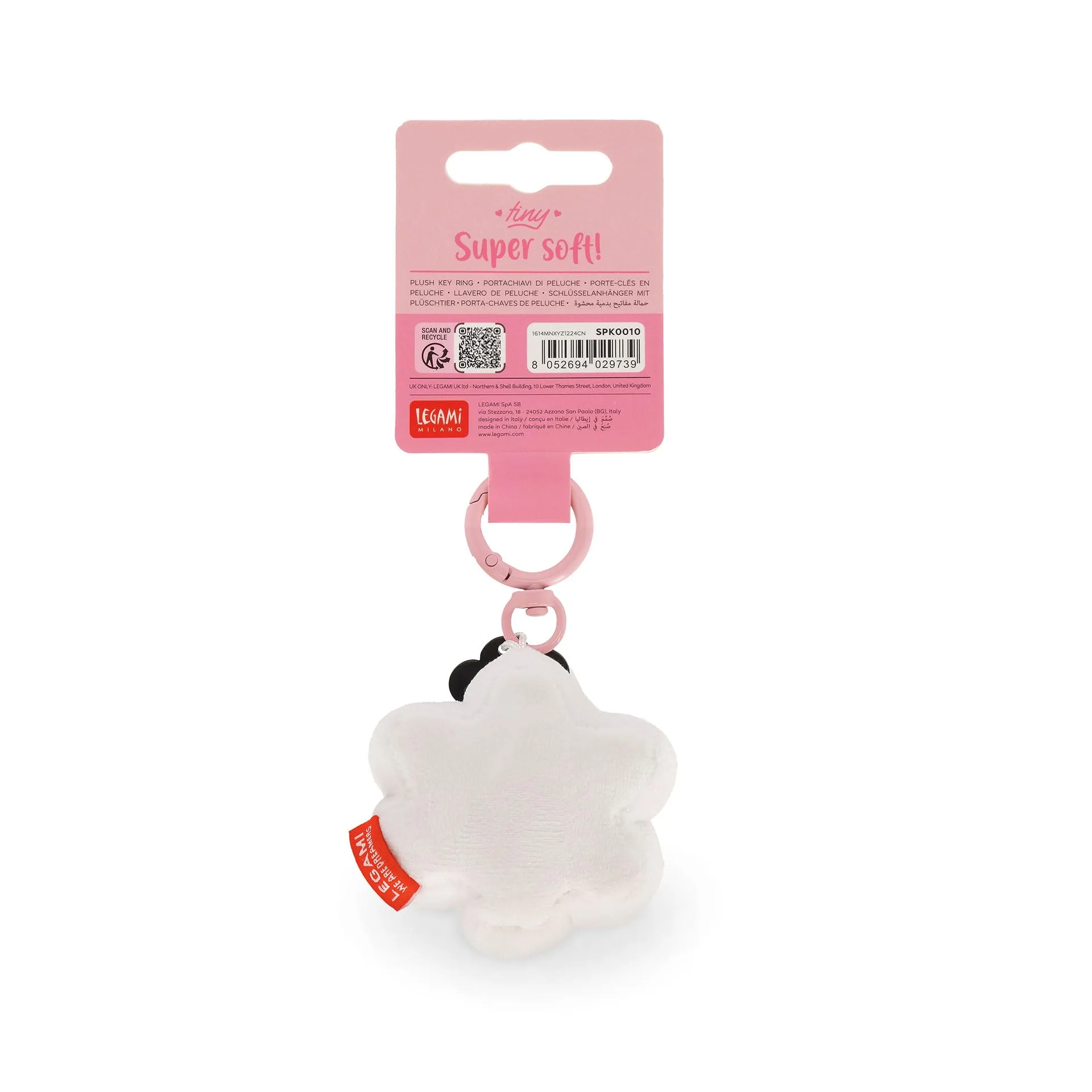 Legami Portachiavi Super Soft Daisy, Peluche con Messaggio e Moschettone, 7x11 cm - immagine 5