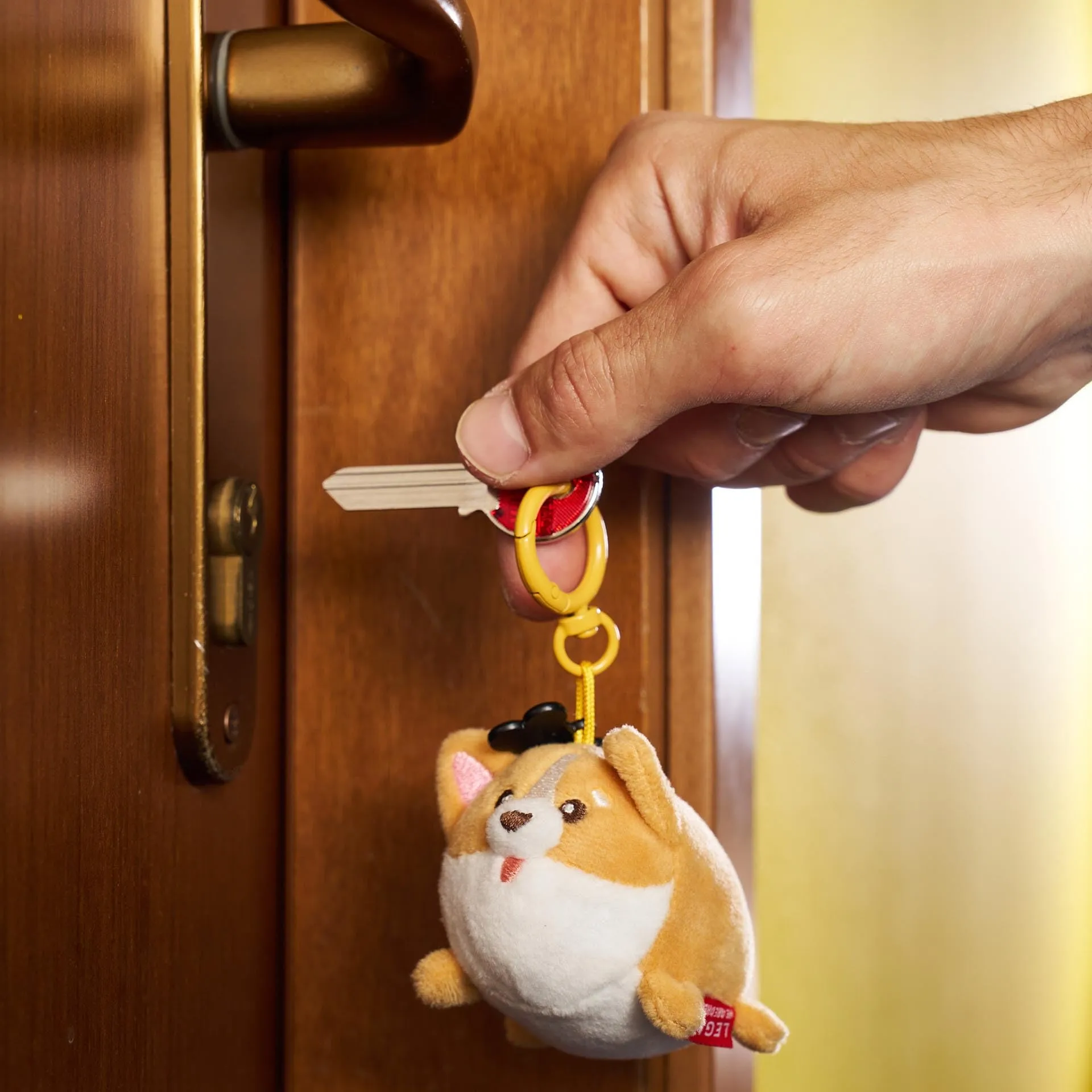 Legami Portachiavi Super Soft Corgi, Peluche con Messaggio Inciso e Moschettone, 7x11 cm - immagine 6