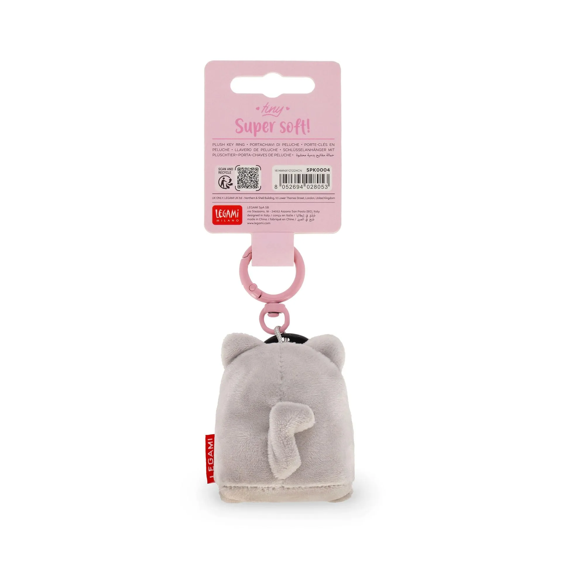 Legami Portachiavi Super Soft Kitty, Peluche con Messaggio Inciso e Moschettone, 7x11 cm - immagine 5