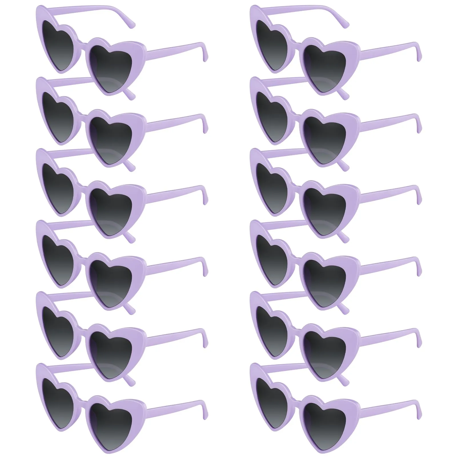 BOUBONI Occhiali da sole a forma di cuore vintage, Viola - immagine 1