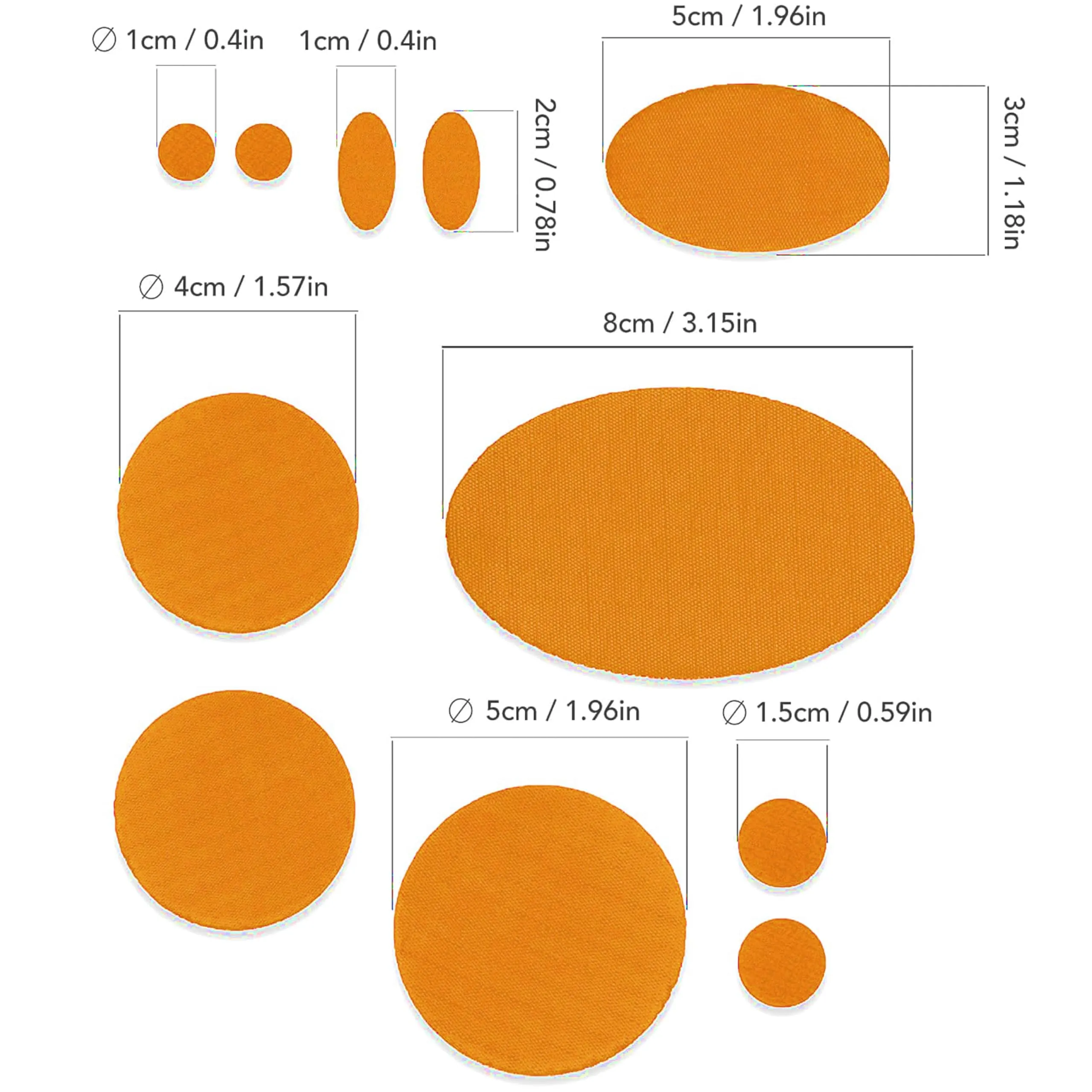 aZengear Toppe di Riparazione Impermeabili per Piumino e Tenda, 11 Pezzi, Arancio Oro - immagine 3