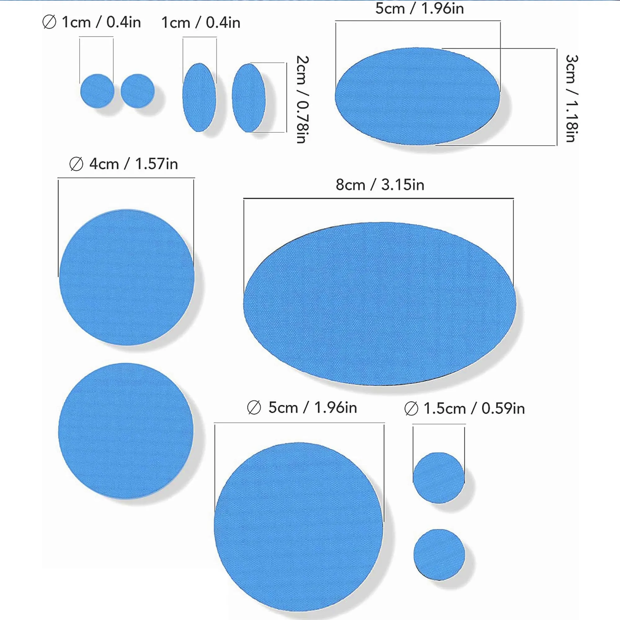 aZengear Toppe di Riparazione Impermeabili per Piumino e Tenda, 11 Pezzi, Azzurro - immagine 3