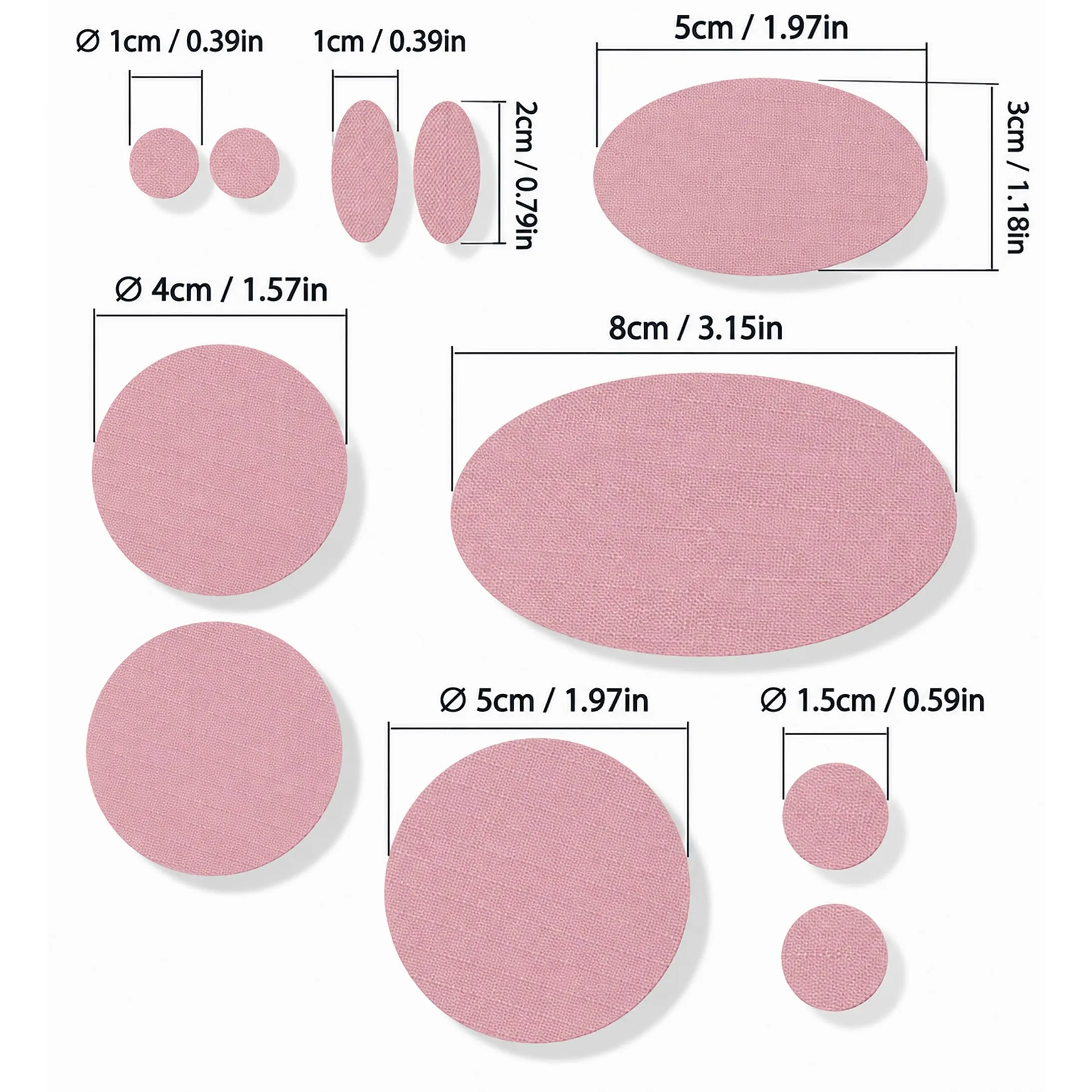 aZengear Toppe di Riparazione Impermeabili per Piumino e Tenda, 11 Pezzi, Rosa Antico - immagine 3