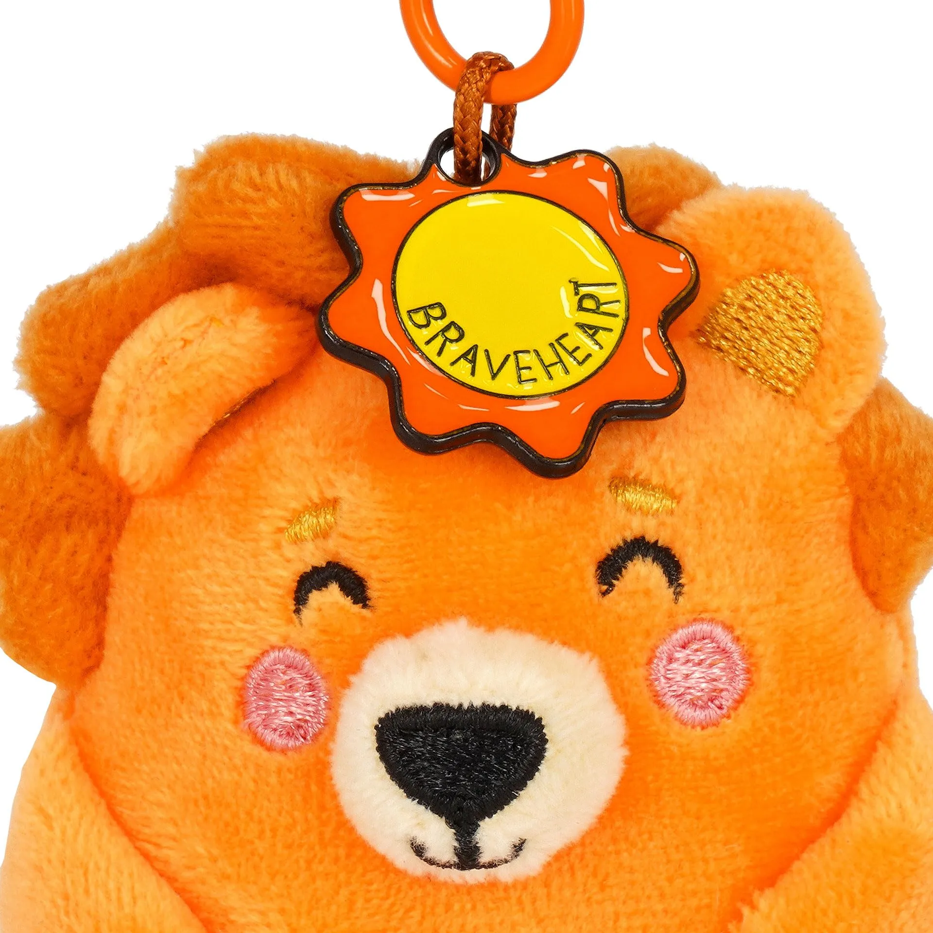 Legami Portachiavi Super Soft Lion, Peluche con Messaggio Inciso e Moschettone in Zinco, 7x11 cm - immagine 3