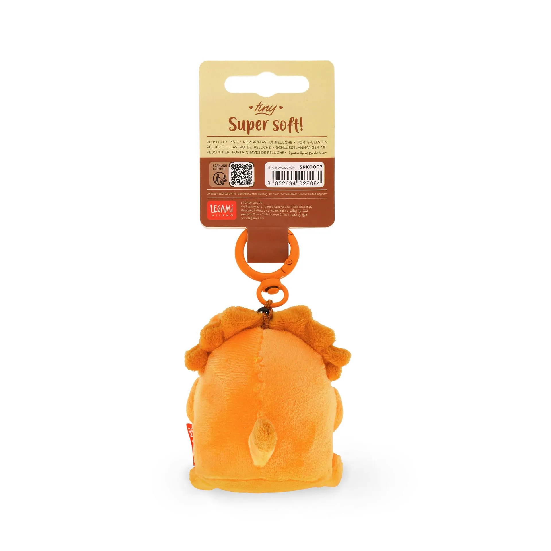 Legami Portachiavi Super Soft Lion, Peluche con Messaggio Inciso e Moschettone in Zinco, 7x11 cm - immagine 5
