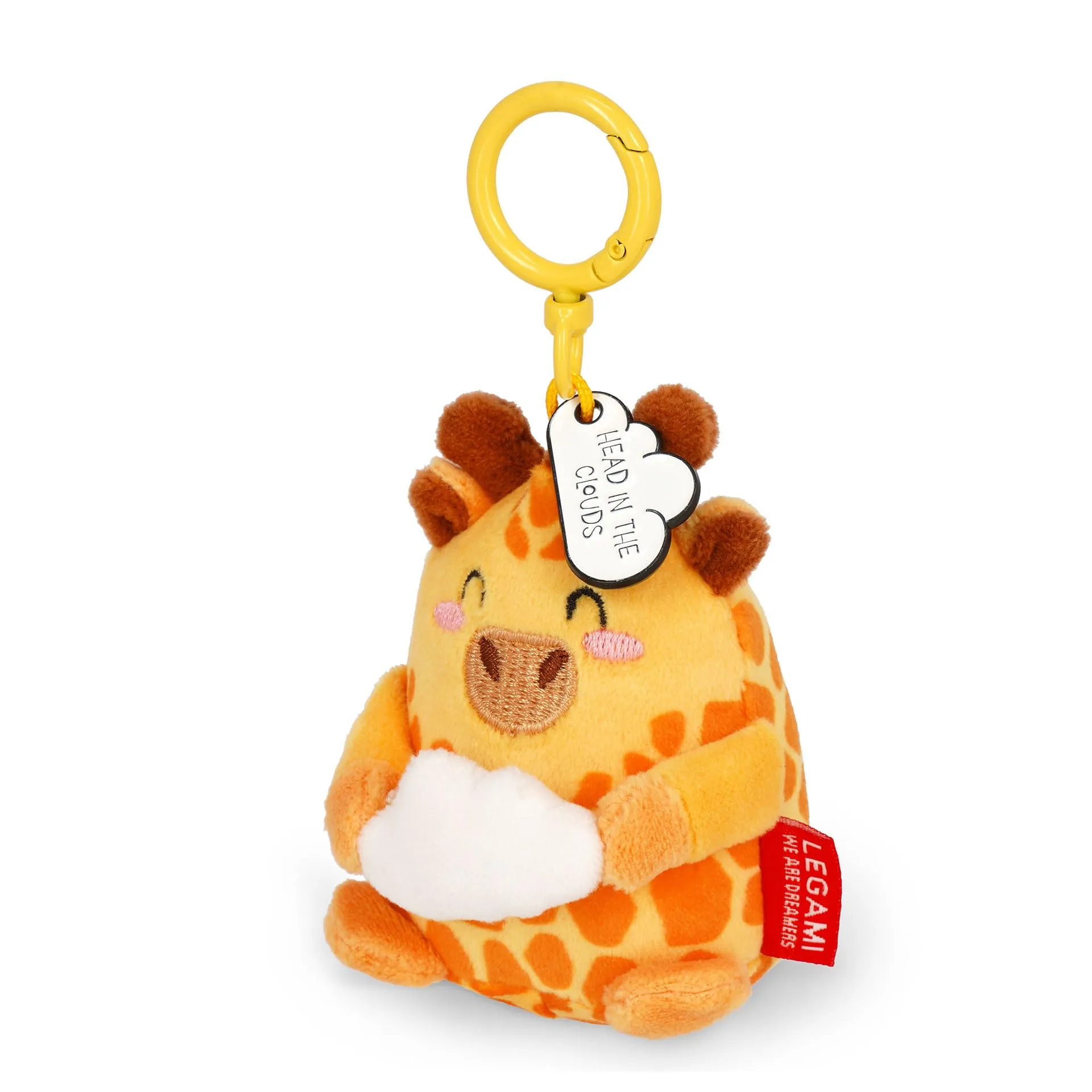 Legami Portachiavi Super Soft Giraffa, Peluche con Messaggio e Moschettone, 7x11 cm - immagine 2