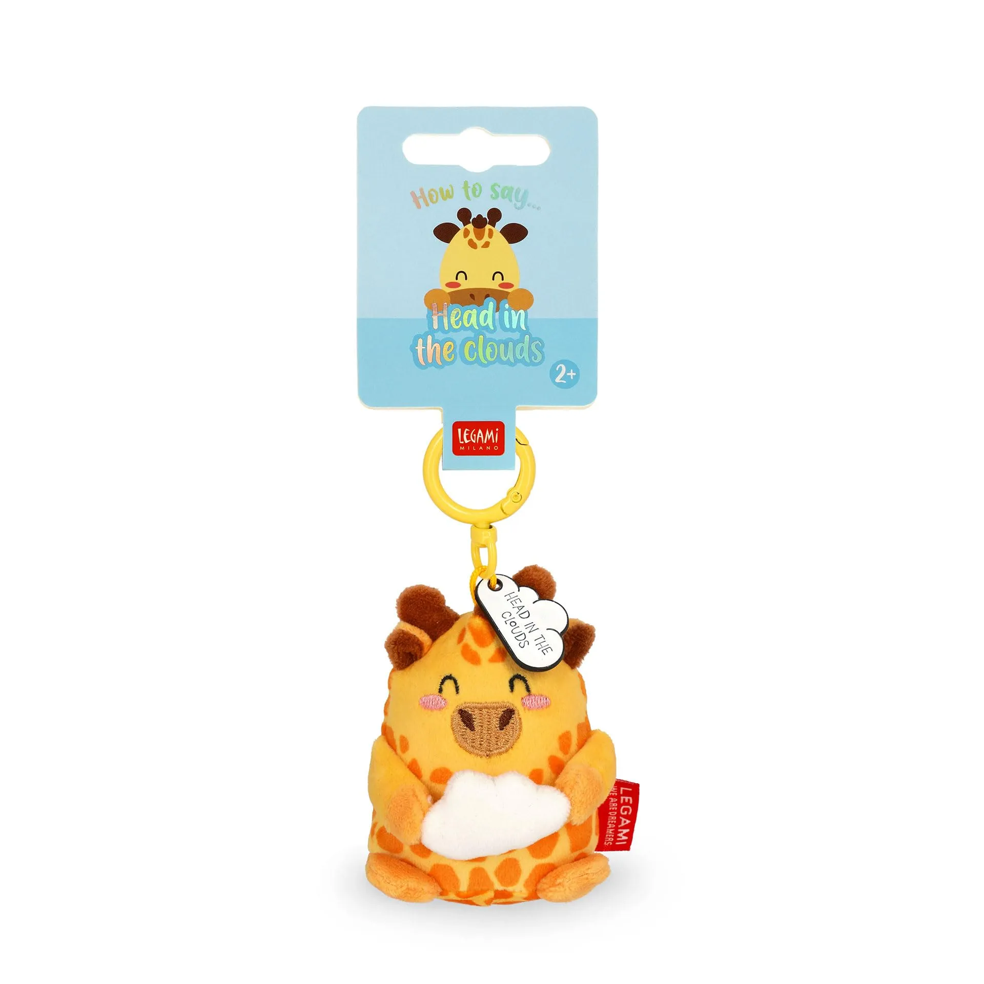 Legami Portachiavi Super Soft Giraffa, Peluche con Messaggio e Moschettone, 7x11 cm - immagine 4