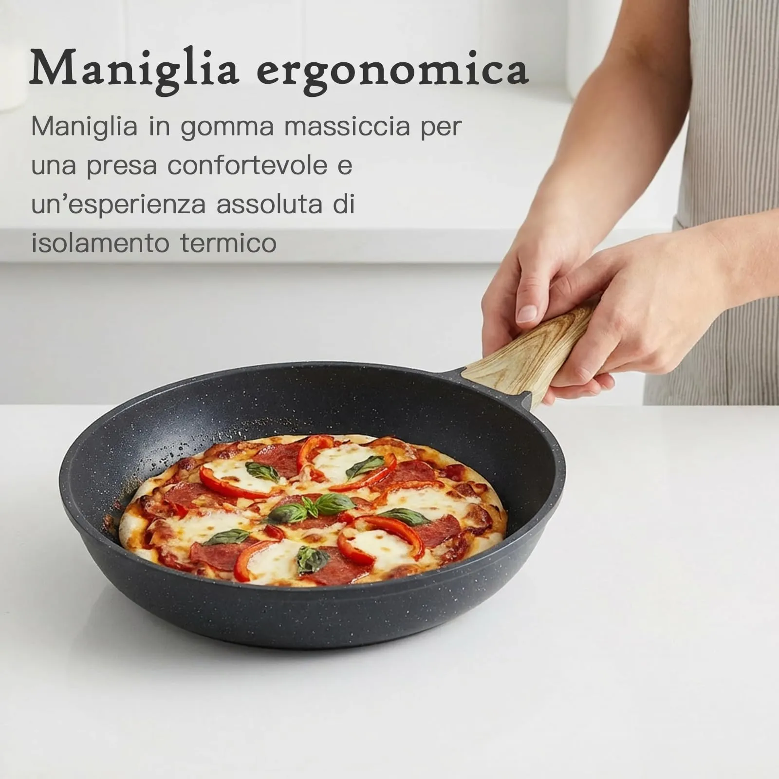 GiPP Padella Antiaderente per Induzione, 26 cm, Nero - immagine 5