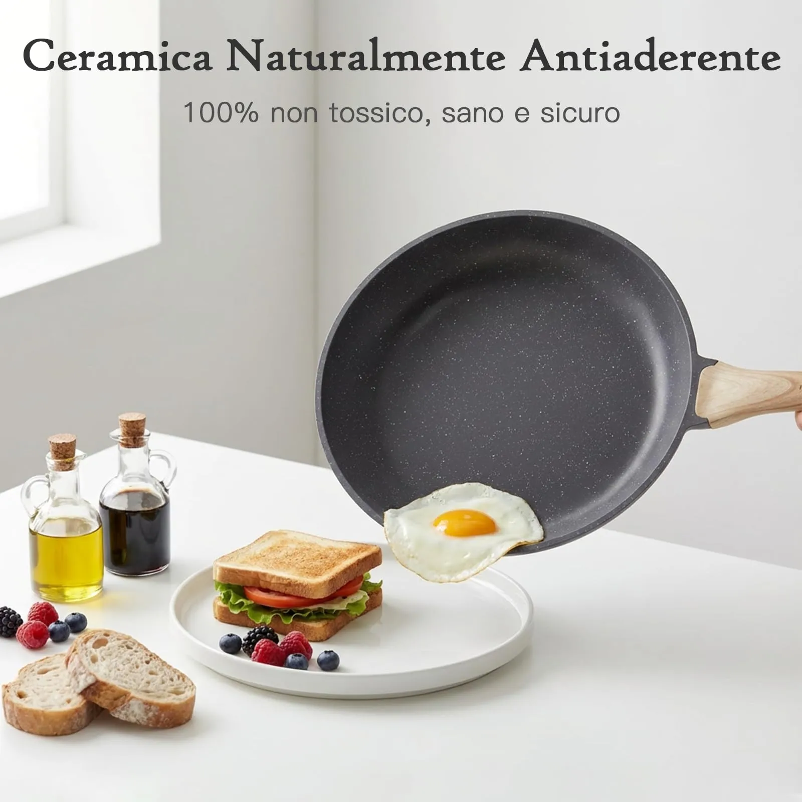 GiPP Padella Antiaderente per Induzione, 26 cm, Nero - immagine 6