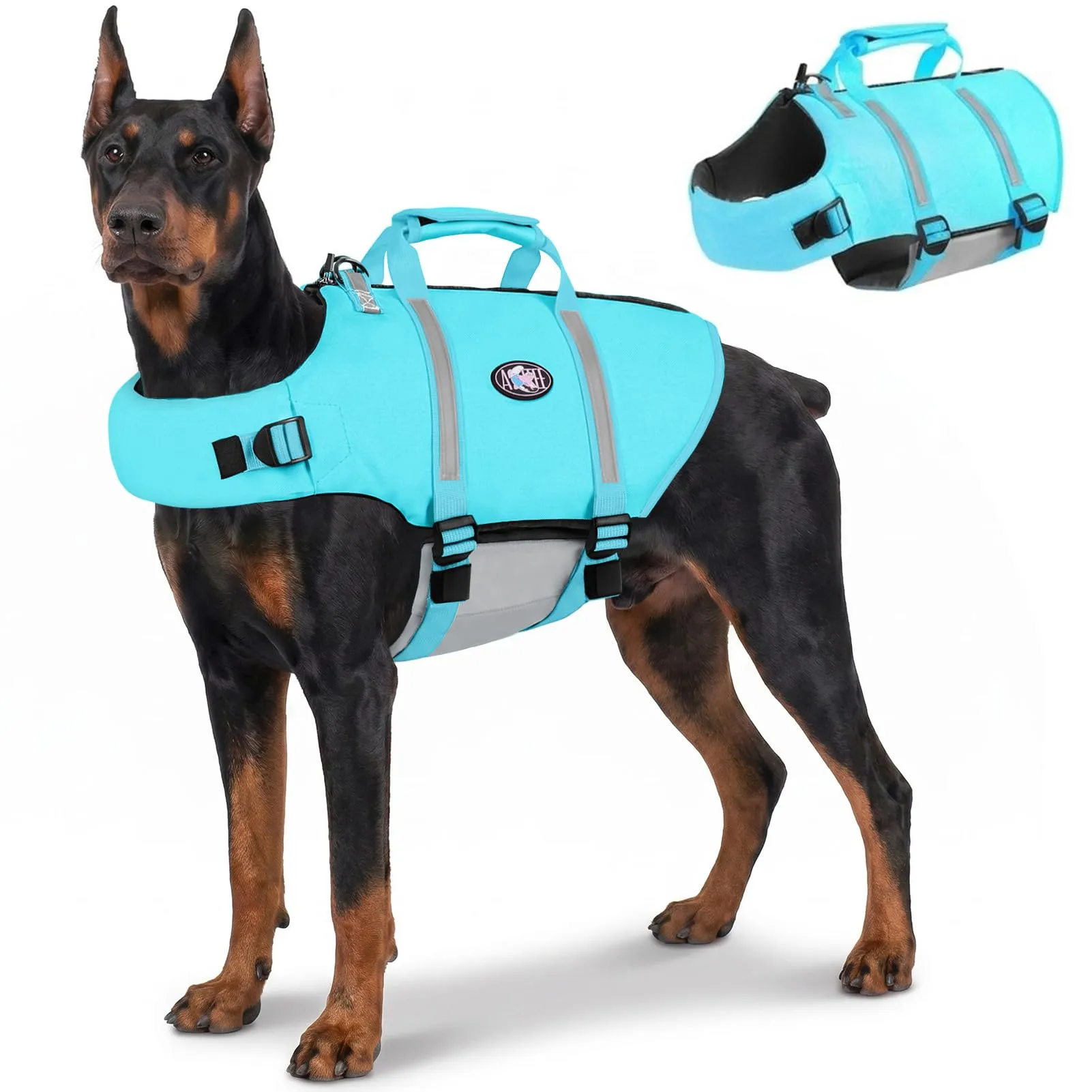AOFITEE Giubbotto Salvagente per Cani, Blu, XXL - immagine 1
