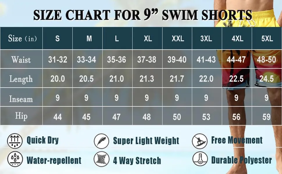 APTRO Costume da bagno da uomo lungo con slip interno, S - immagine 7
