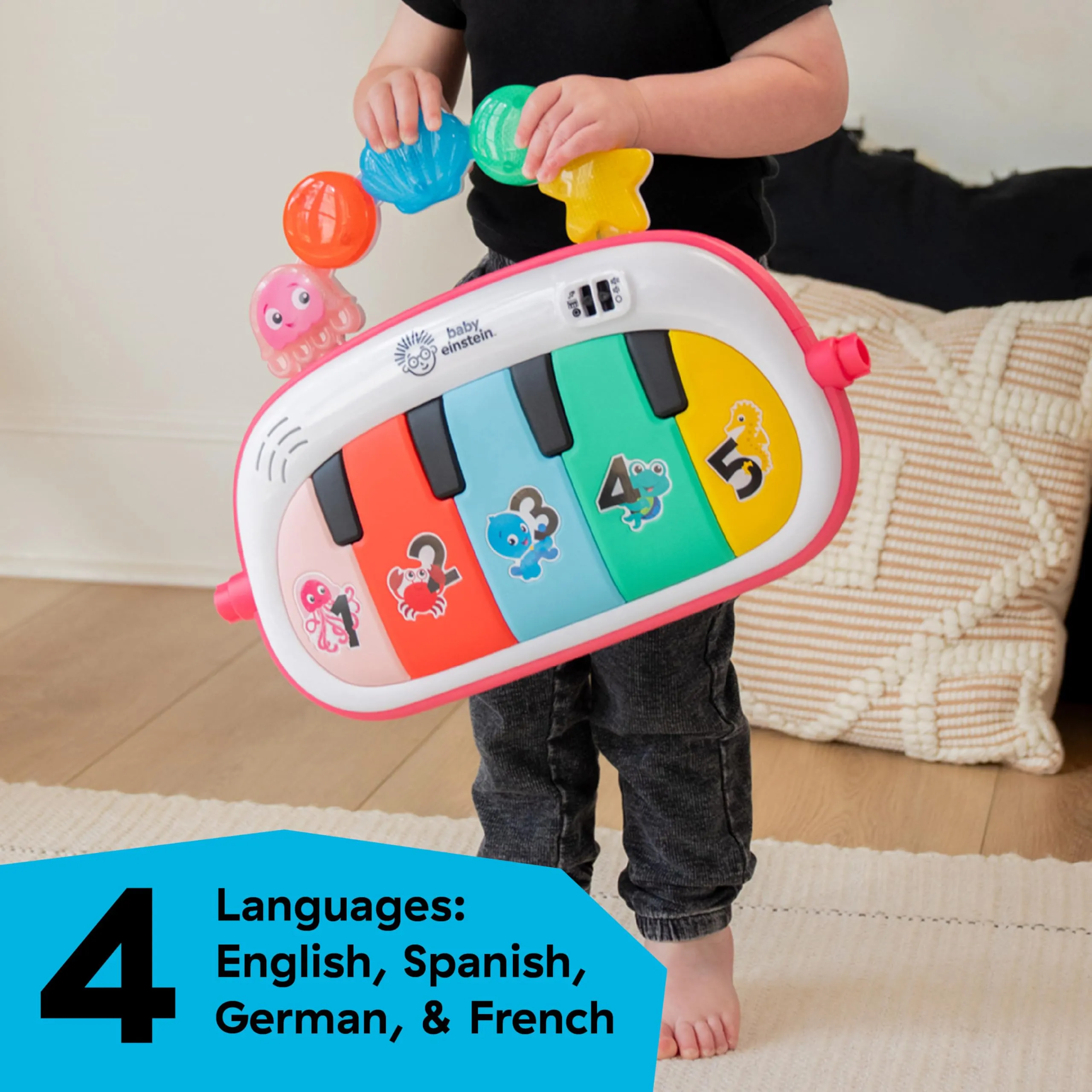 Baby Einstein Palestrina Musicale Ocean Explorers 4in1 Jellyfish Jamboree, Rosa - immagine 10
