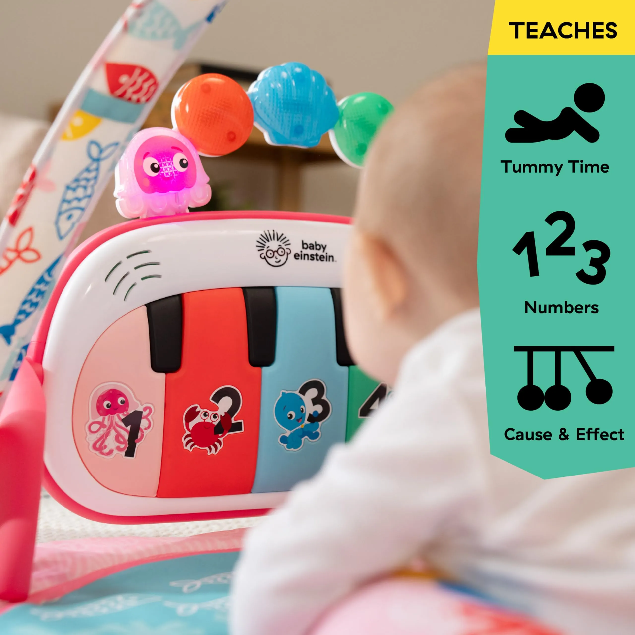 Baby Einstein Palestrina Musicale Ocean Explorers 4in1 Jellyfish Jamboree, Rosa - immagine 11