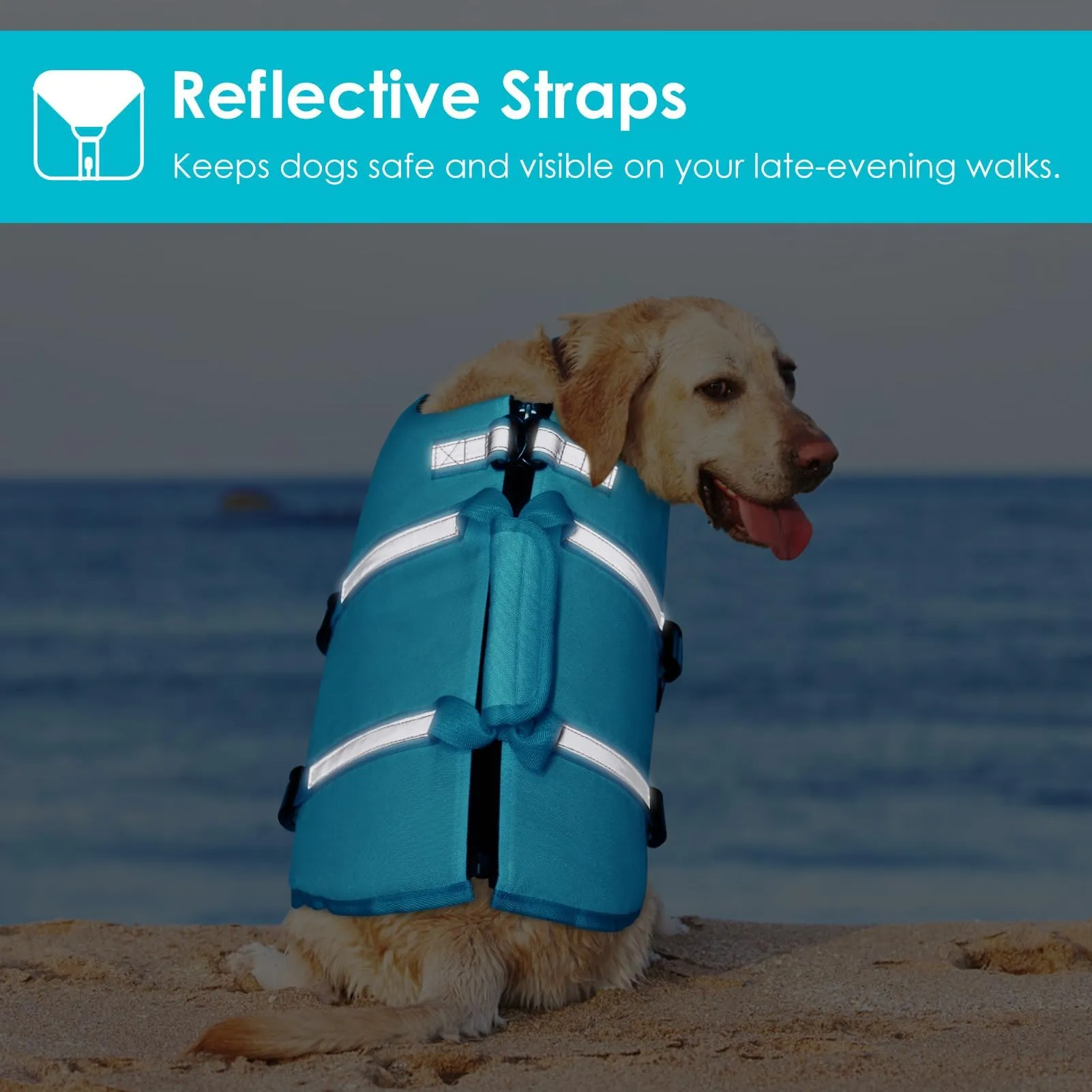 AOFITEE Giubbotto Salvagente per Cani - Blu, XS - immagine 6