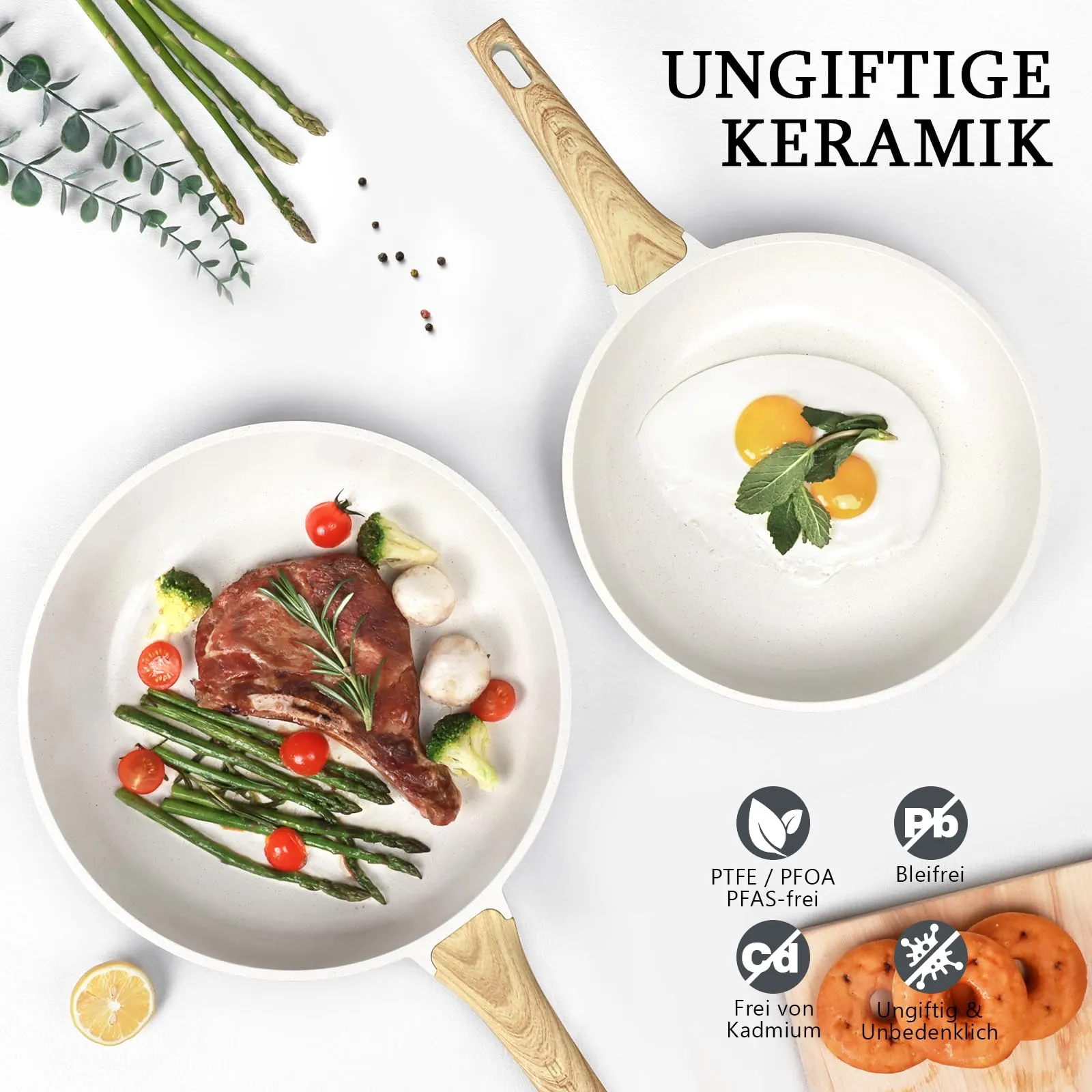 GiPP Padella Antiaderente per Induzione, 28cm, Bianco - immagine 6