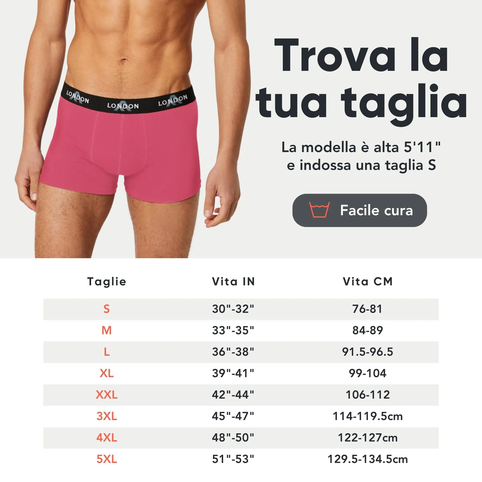 FM London Boxer Uomo in Cotone, Colori Scuri Assortiti, 4 Pezzi, XXL - immagine 5