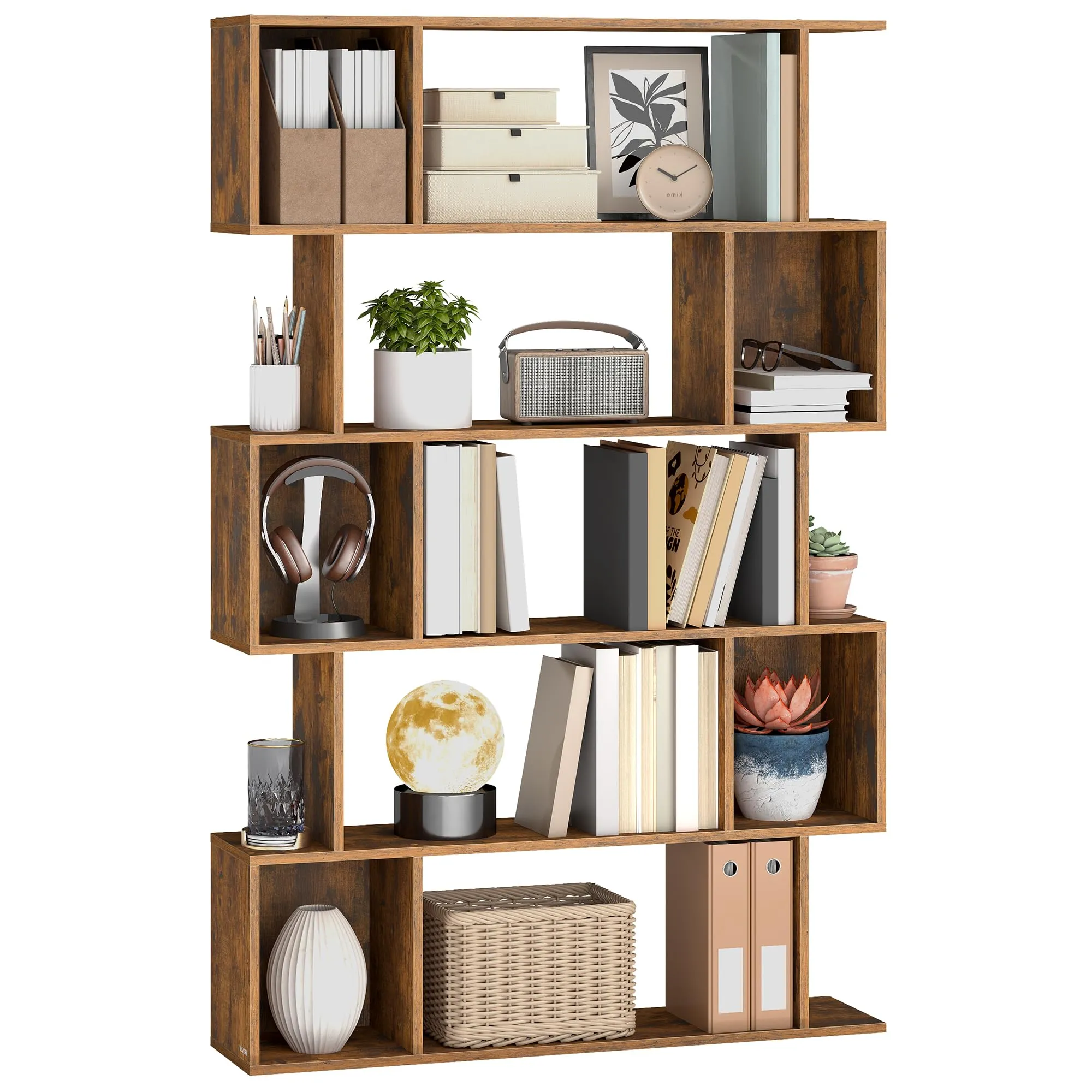 VASAGLE CUSTOS Libreria a 5 Ripiani, 24 x 90 x 159 cm, Marrone Vintage LBC416K01 - immagine 1