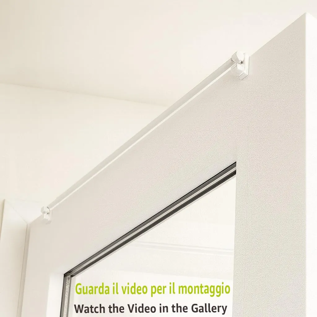 Byour3 Supporti per Tende Senza Forare, Gancetti Trasparenti Regolabili per Bastoni a Pressione (Bianco, da 15 a 26mm), Set 4 pz - immagine 2