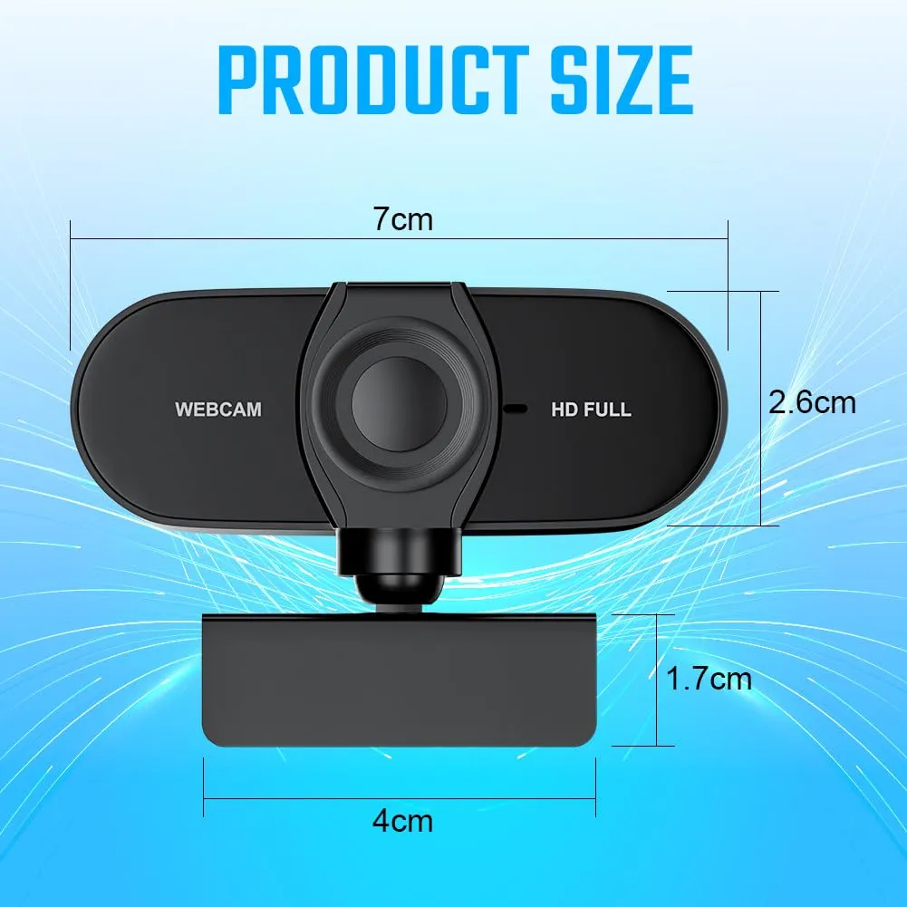 OFFCUP 1080P Webcam per PC con Microfono e Cancellazione del Rumore - immagine 2