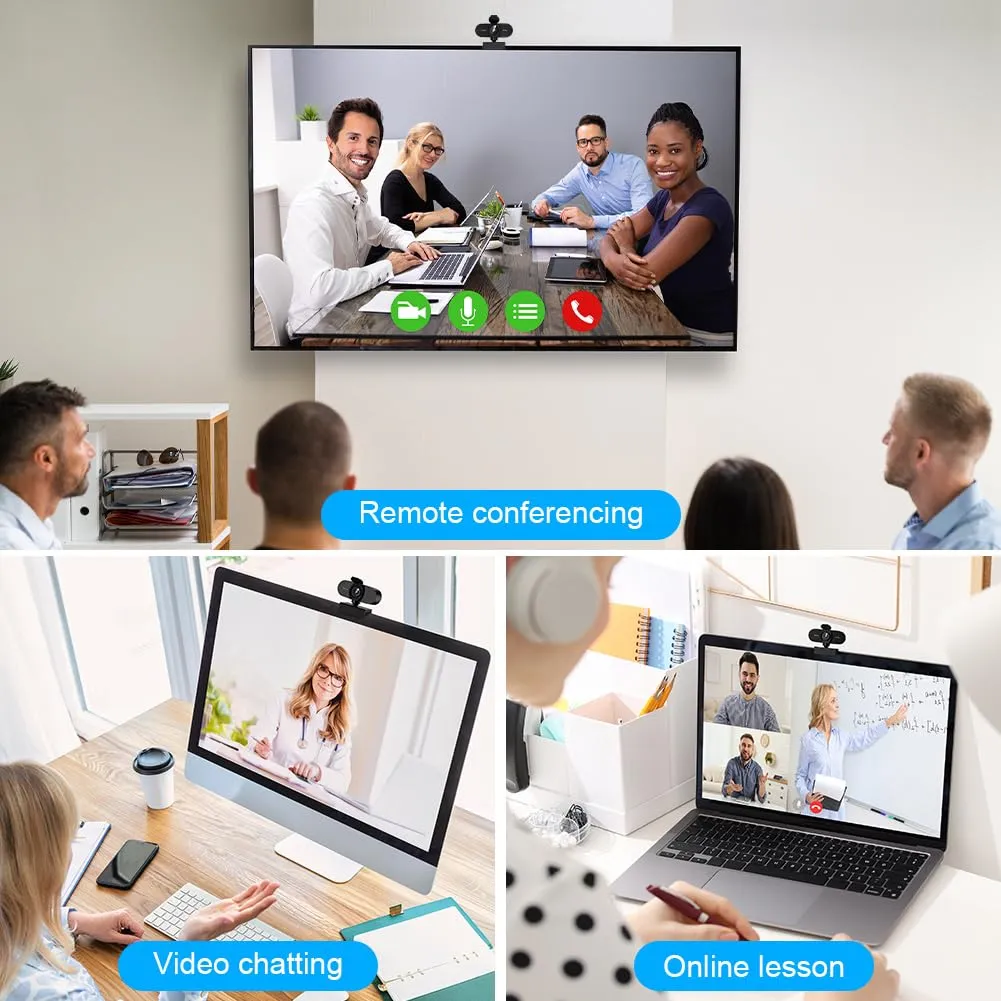 OFFCUP 1080P Webcam per PC con Microfono e Cancellazione del Rumore - immagine 9