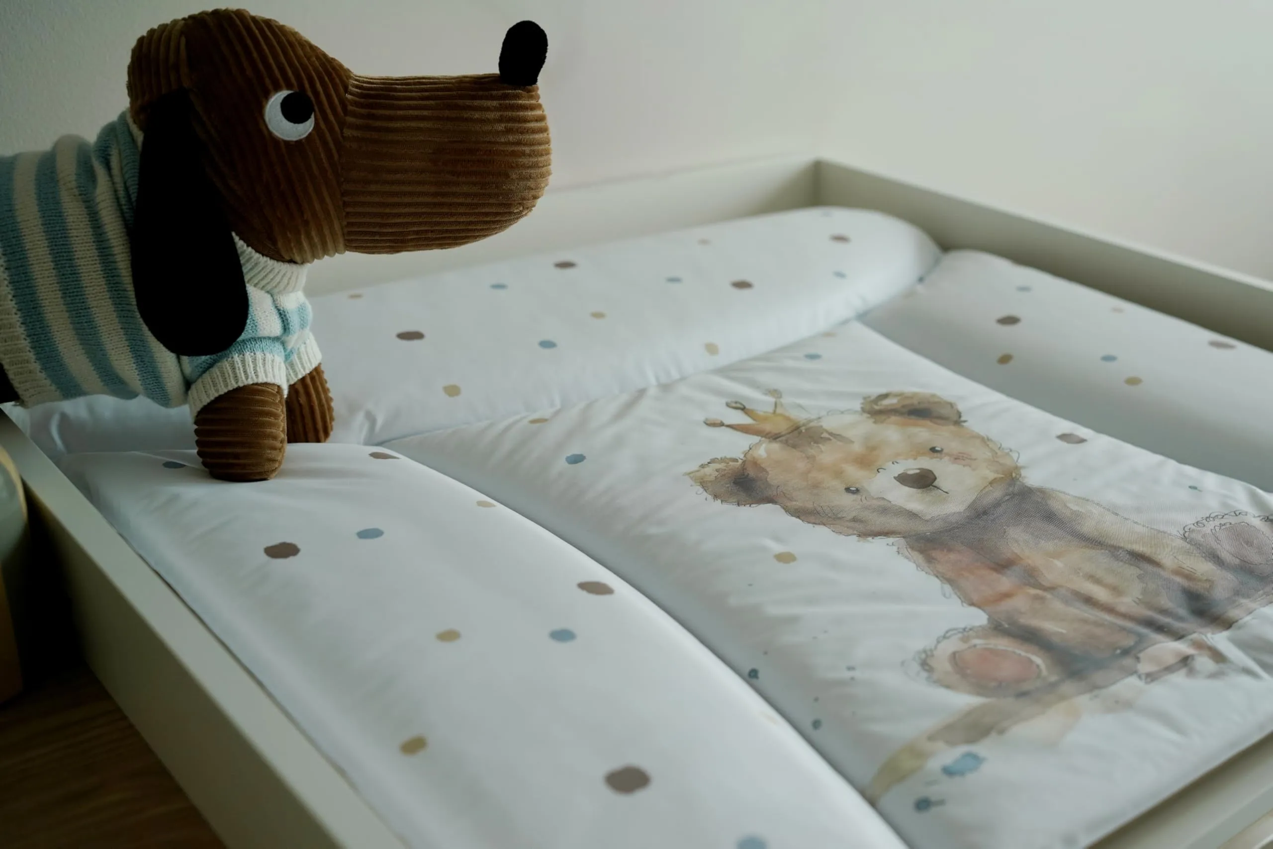 Ceba Baby Fasciatoio Materassino Lavabile e Impermeabile, Certificato Öko-Tex, 75x72 cm, Principe Orso - immagine 8
