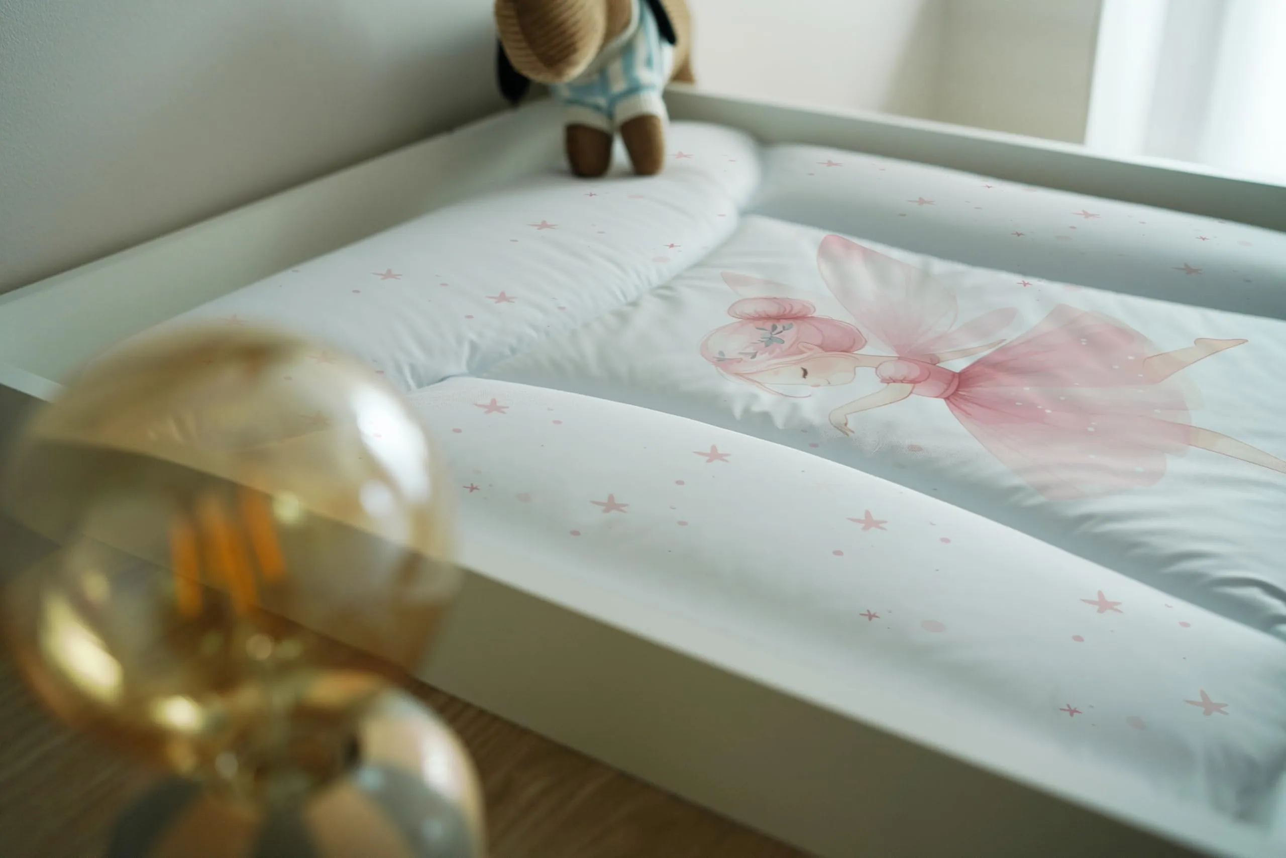 Ceba Baby Fasciatoio Materassino Lavabile e Impermeabile, Öko-Tex, 75x72 cm - Fata Rosa - immagine 8