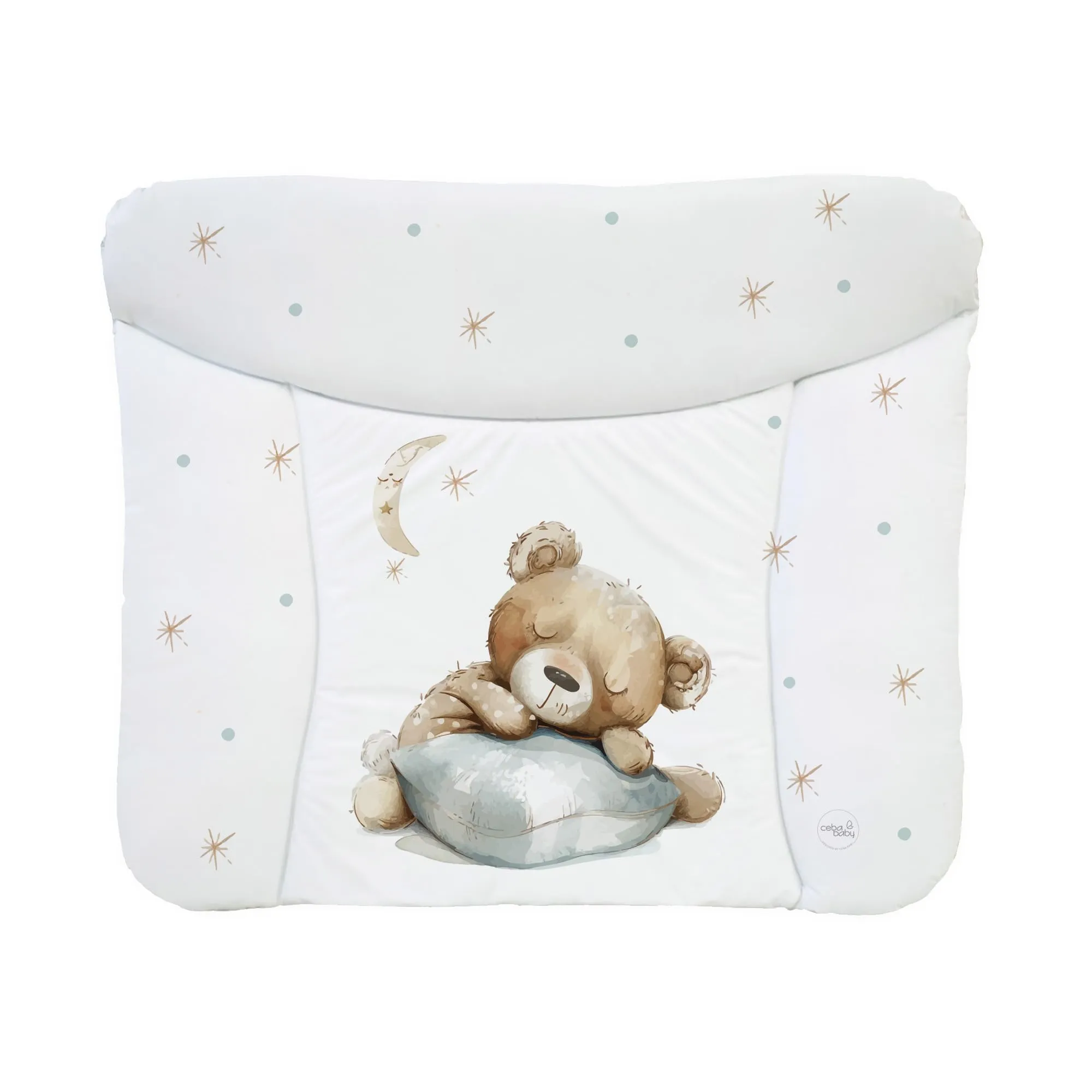 Ceba Baby Fasciatoio Materassino Lavabile e Impermeabile, Öko-Tex, 75x72 cm, Orso assonnato - immagine 1