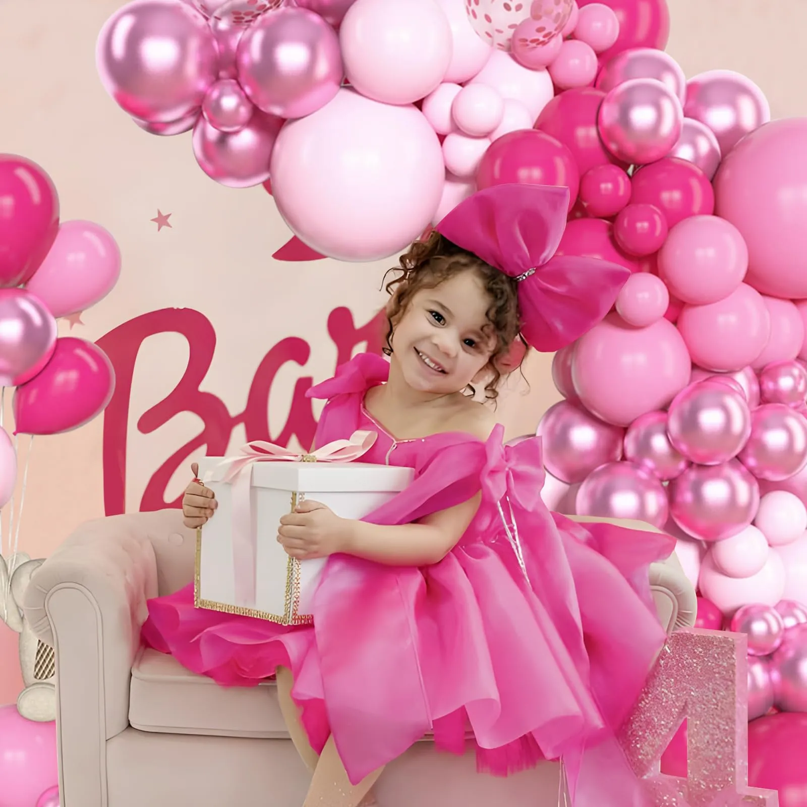fairymaiden Kit Arco Palloncini Rosa, 114 Pezzi Macaron e Metallizzati - immagine 6