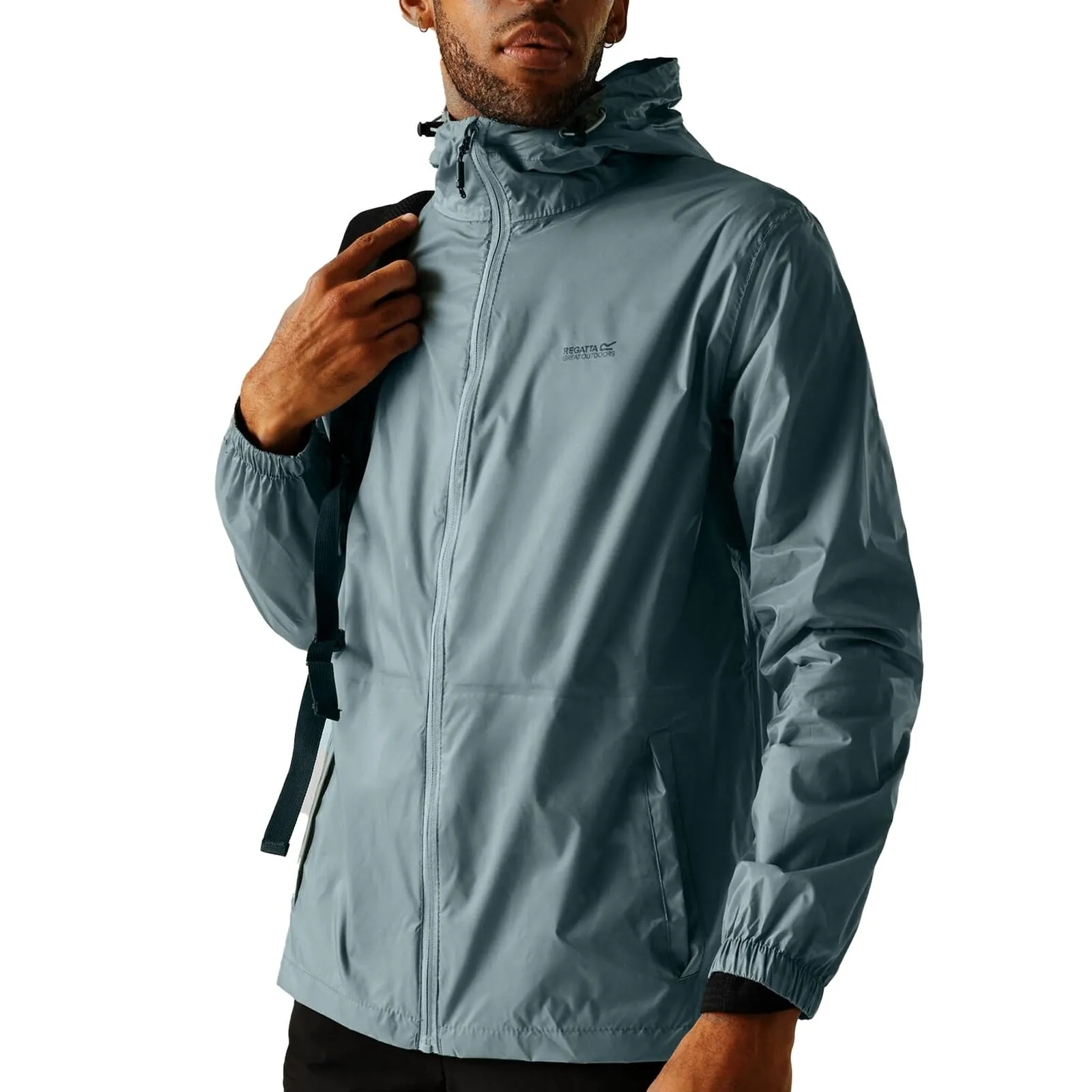 Regatta Pack It III Giacca Impermeabile e Traspirante Ripiegabile Blu Chiaro 3XL - immagine 7