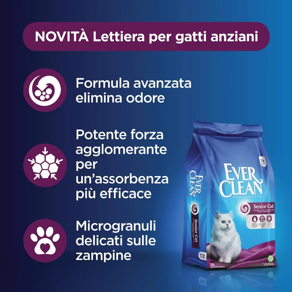Ever Clean Senior Cat Lettiera per Gatti Agglomerante, 20 L - immagine 4