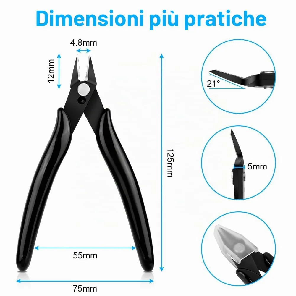 Ainiv Pinze da Taglio Diagonale di Precisione, 2 Pezzi - immagine 2