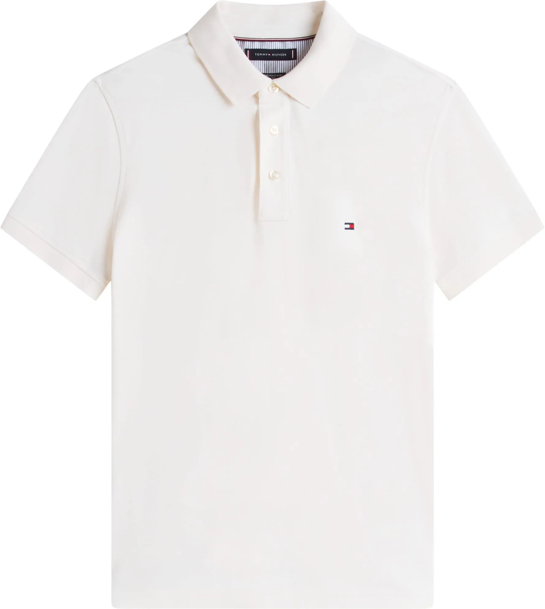 Tommy Hilfiger Polo Maniche Corte 1985 Slim Fit, Avorio, M - immagine 6