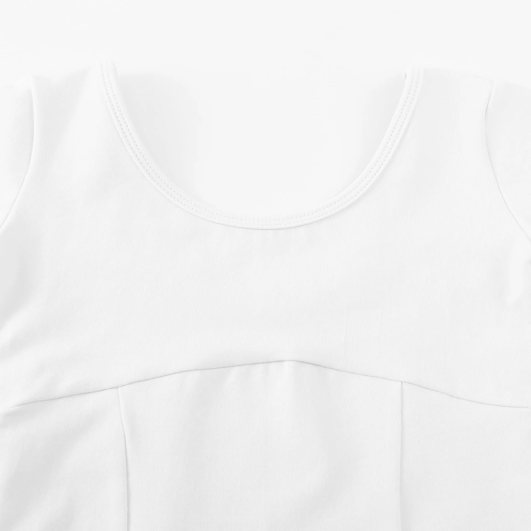 ZYXWVU Body Danza Classica Bambina Maniche Corte e Scollo Tondo, 7014-bianco, 4-6T - immagine 5