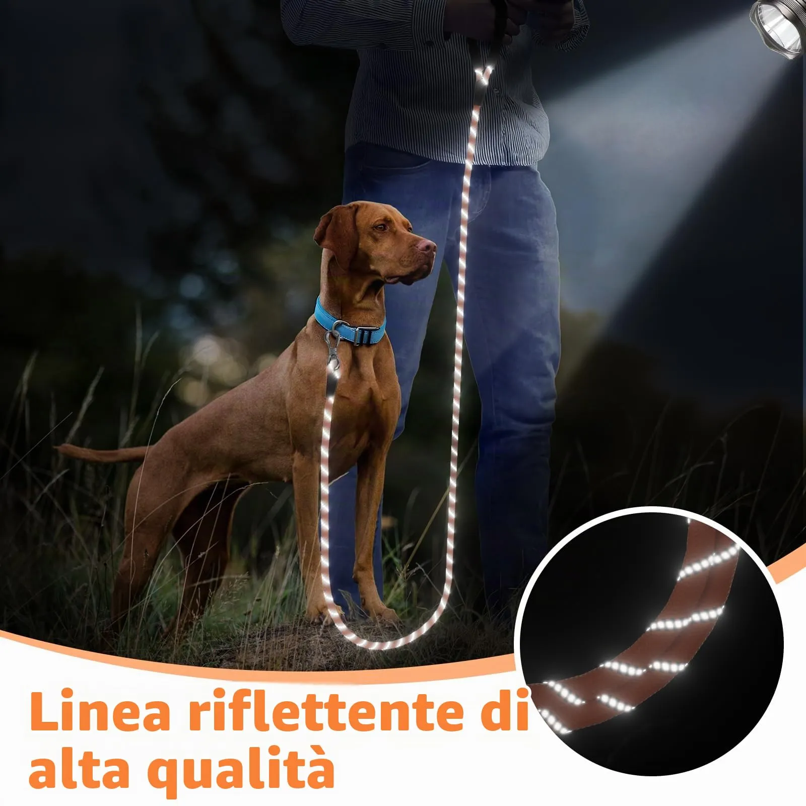 X XBEN Guinzaglio per Cani 5M con Gancio di Sicurezza e Maniglia Imbottita - immagine 6